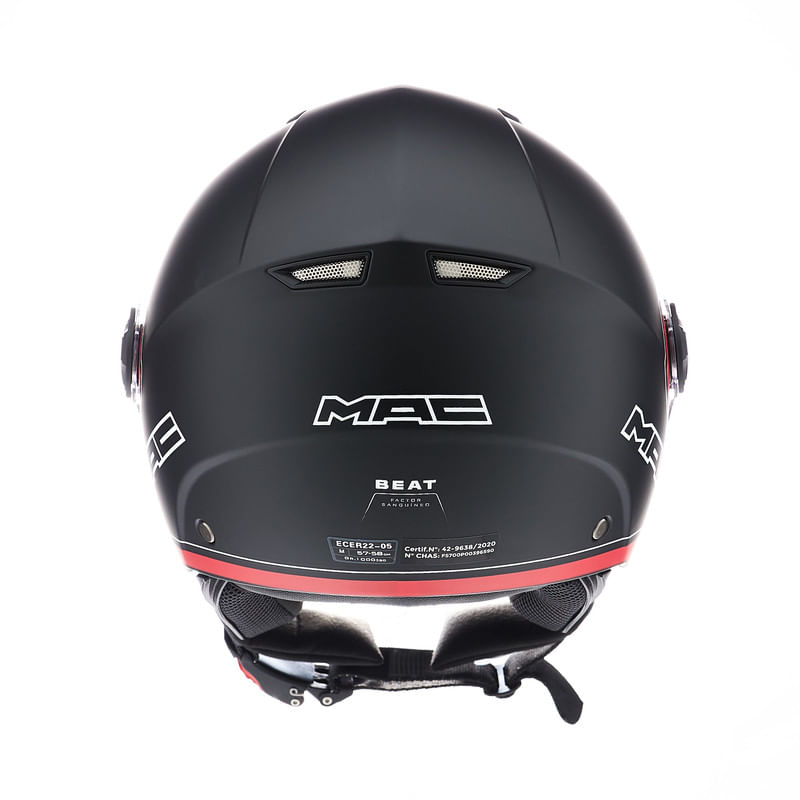 Casco MAC 721 Beat Muse Negro / Rojo / Mate