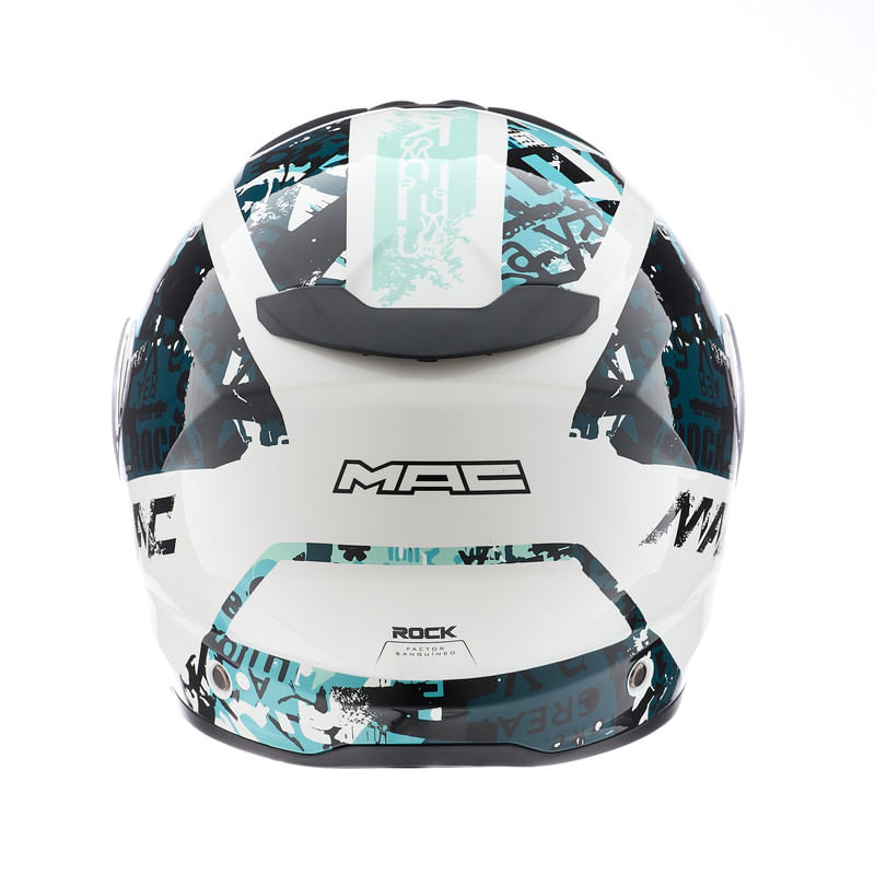 Casco MAC 908 Rock Eddie Azul / Blanco / Brillo