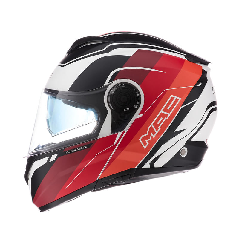 Casco MAC 908 Rock Floyd Blanco / Naranja / Mate
