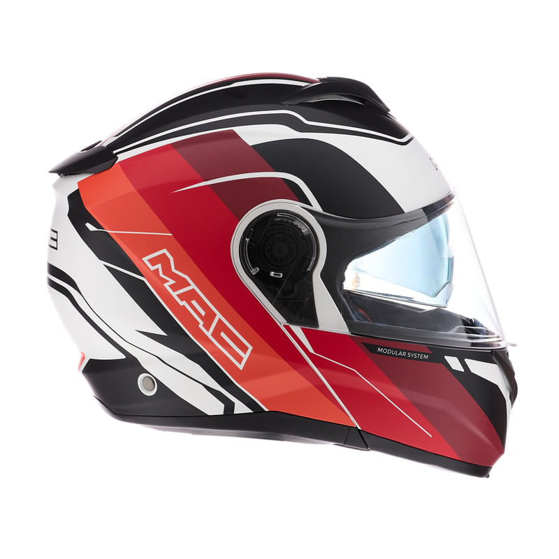 Casco MAC 908 Rock Floyd Blanco / Naranja / Mate
