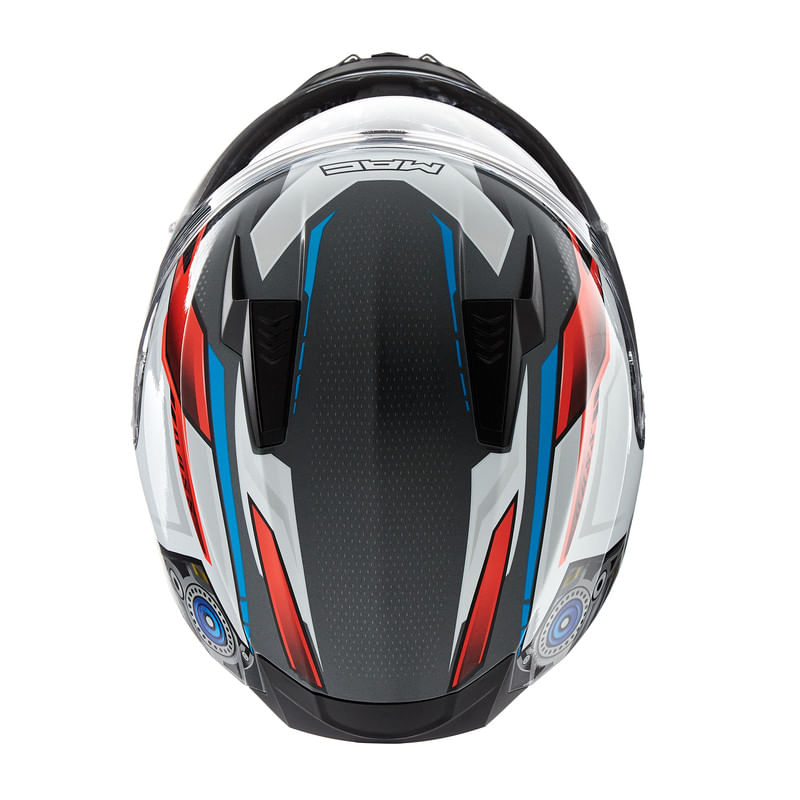 Casco MAC M67 Bass Sonic Azul / Blanco / Brillo