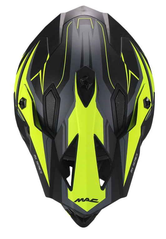 Casco MAC 609 Virtus Sharp Negro / Verde / Brillo