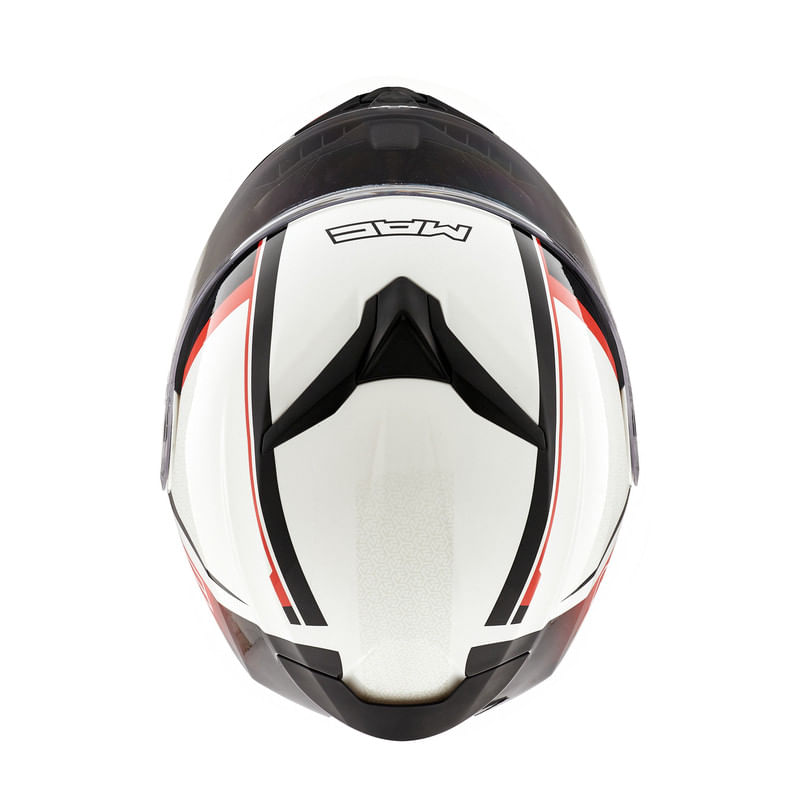 Casco MAC 908 Rock Stroke Blanco / Negro / Brillo