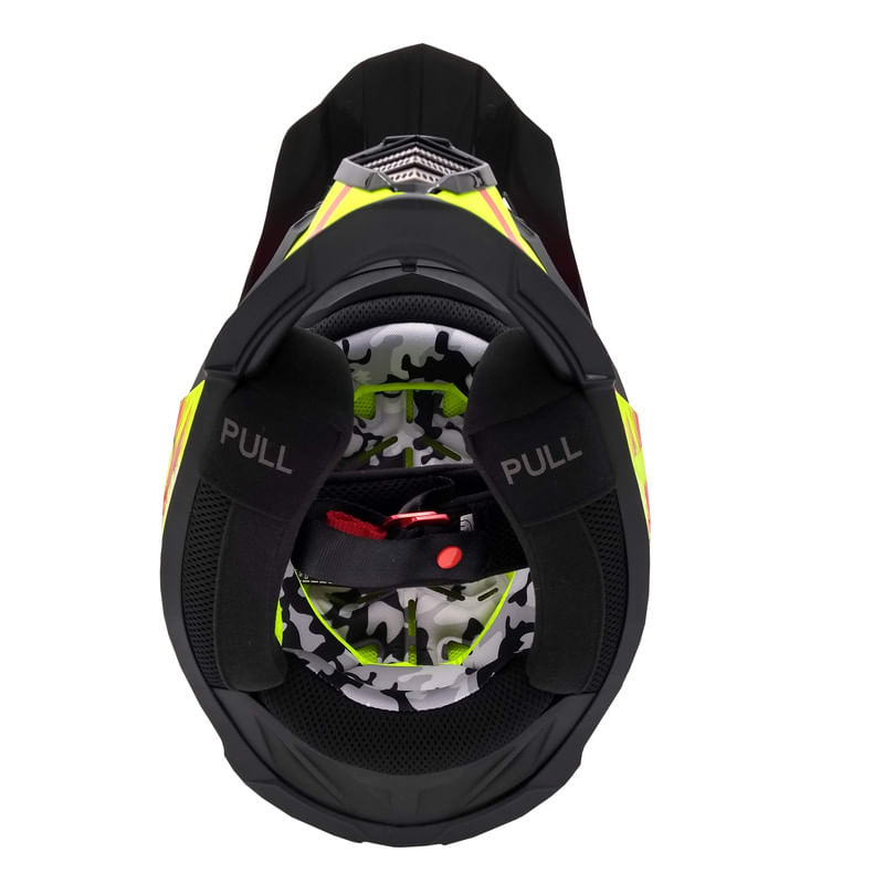 Casco LS2 437 Fast Gator Amarillo / Rojo / Brillo