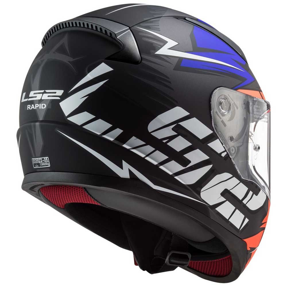 Casco LS2 353 Rapid Cromo Azul / Naranja / Mate
