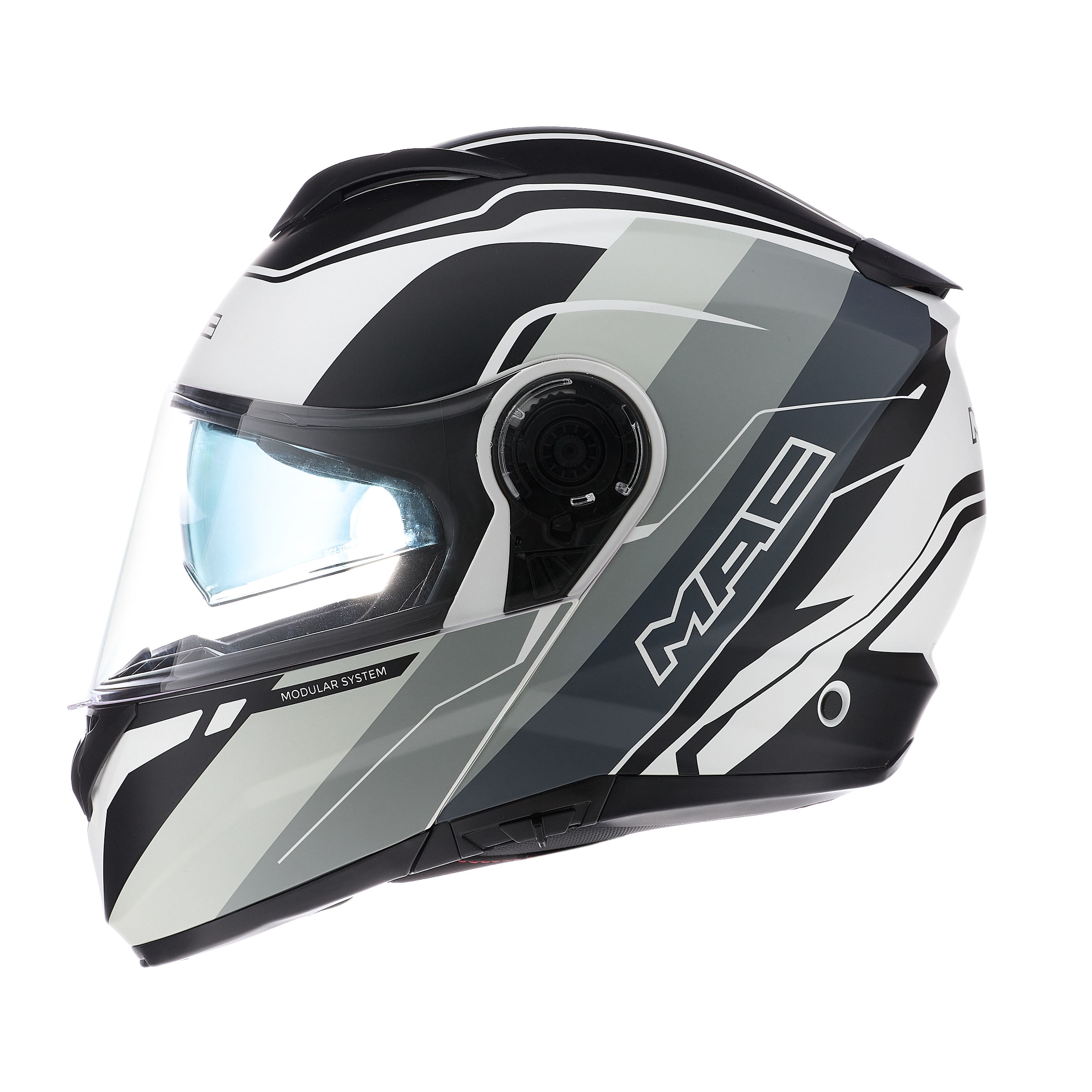 Casco MAC 908 Rock Floyd Blanco / Gris / Mate