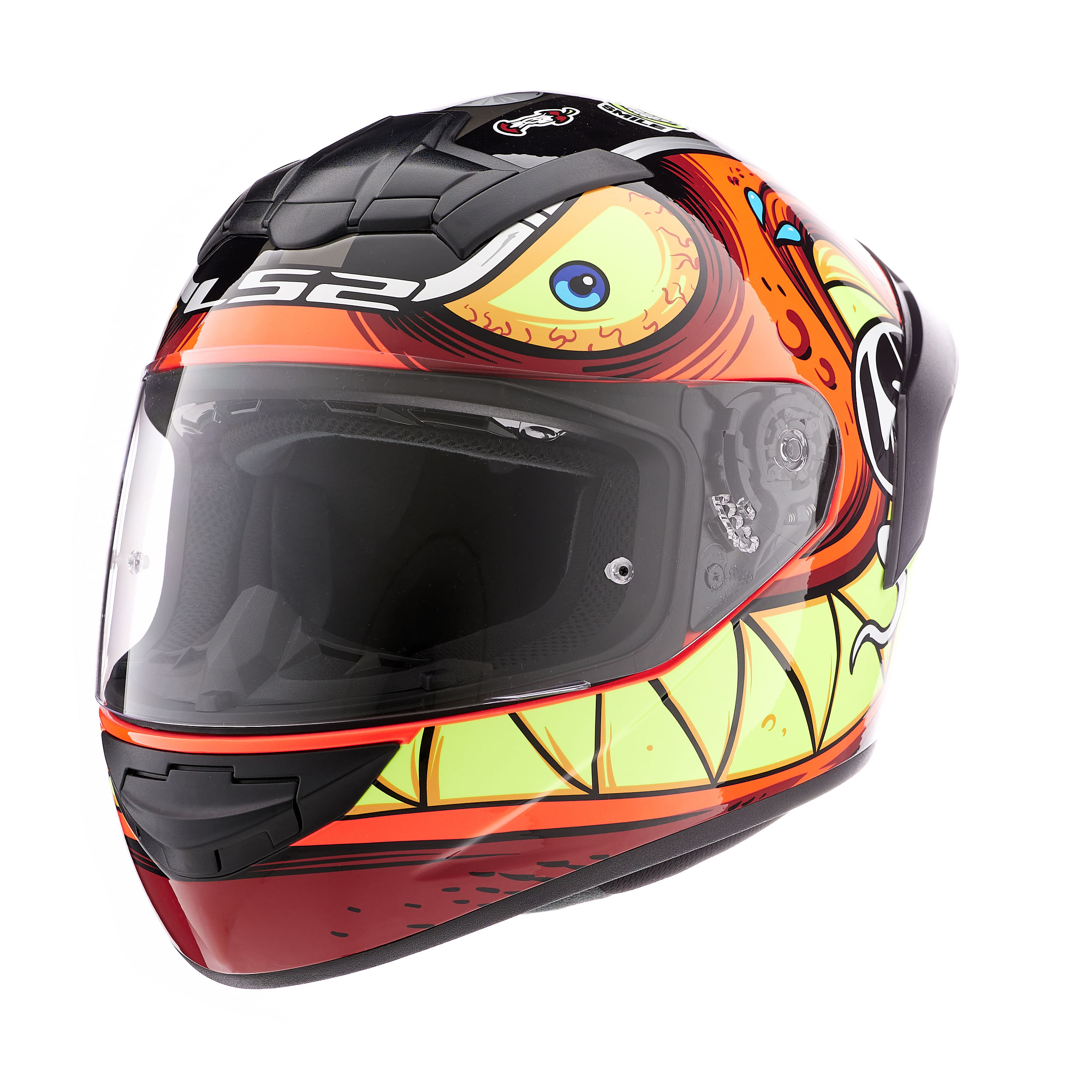 Casco LS2 352 Rookie Rampage Naranja Brillo con Spoiler