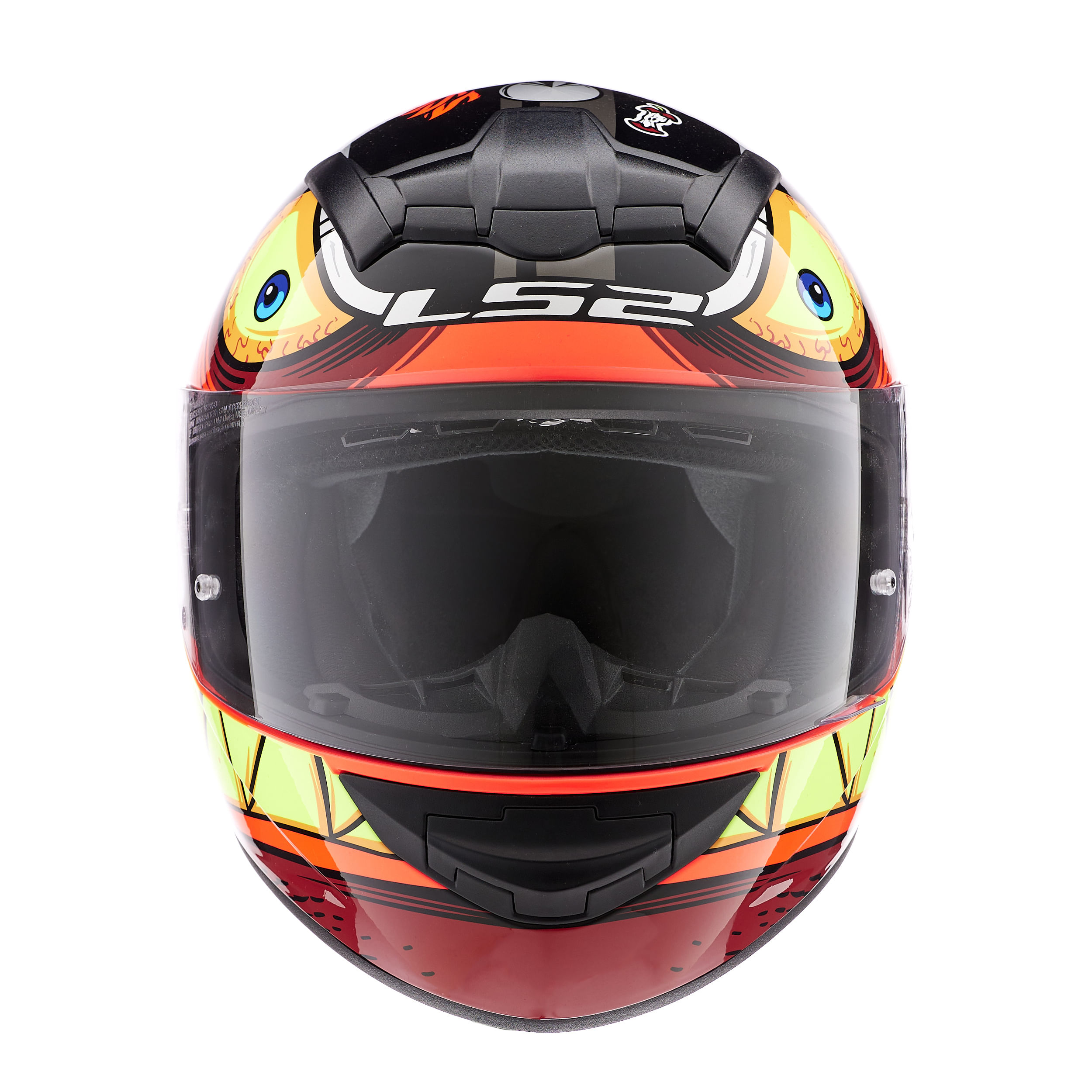 Casco LS2 352 Rookie Rampage Naranja Brillo con Spoiler