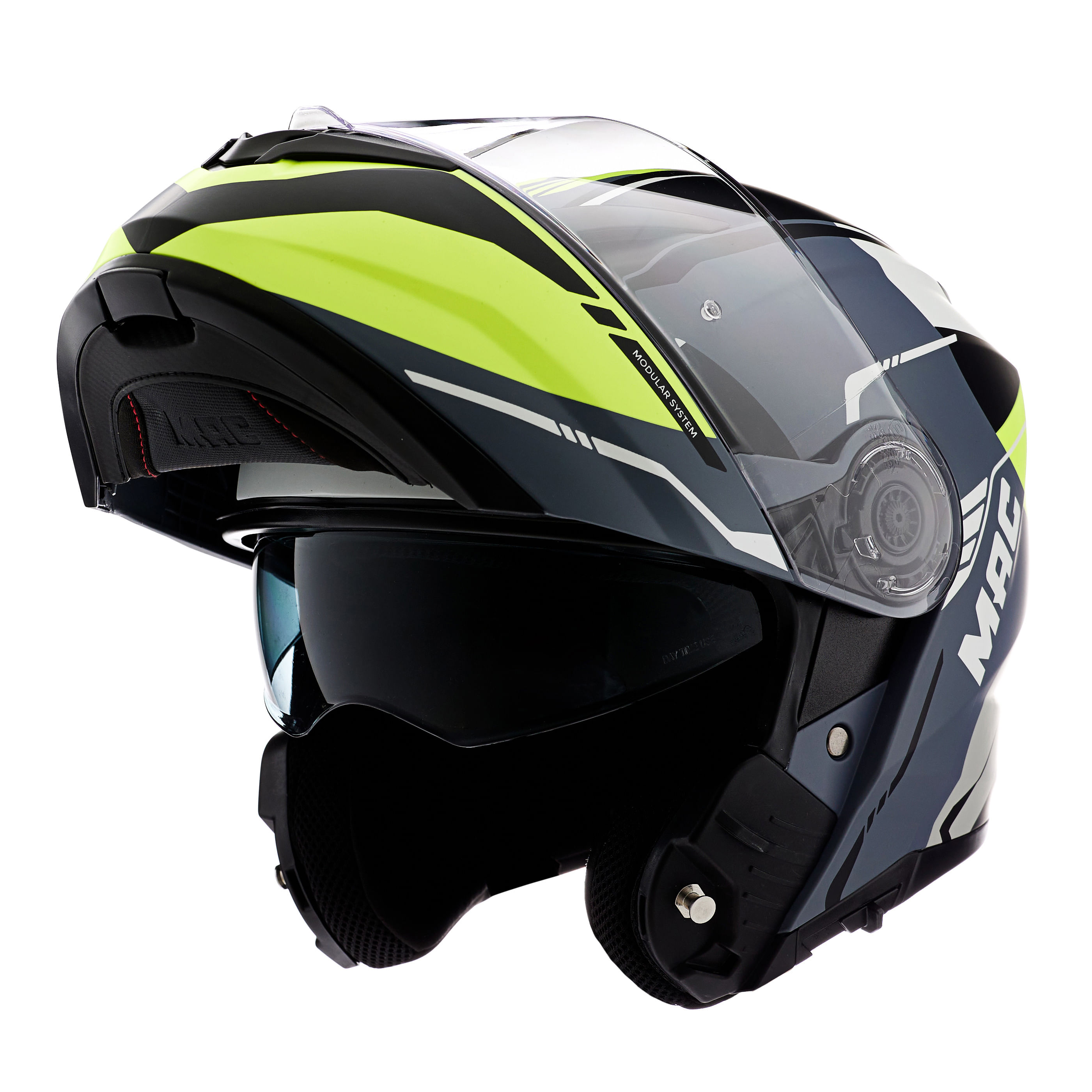 Casco MAC 908 Rock Circle Amarillo / Gris / Mate