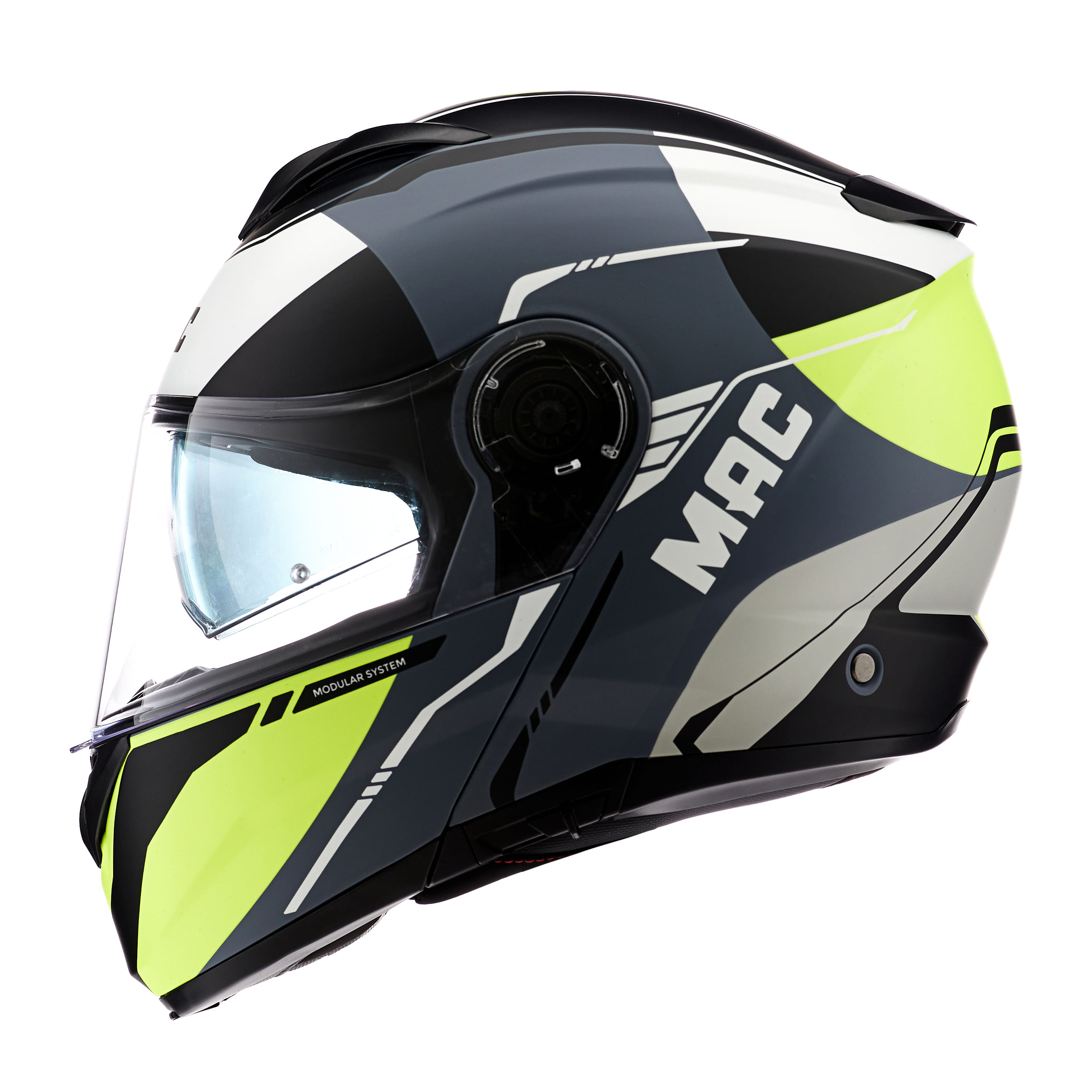 Casco MAC 908 Rock Circle Amarillo / Gris / Mate