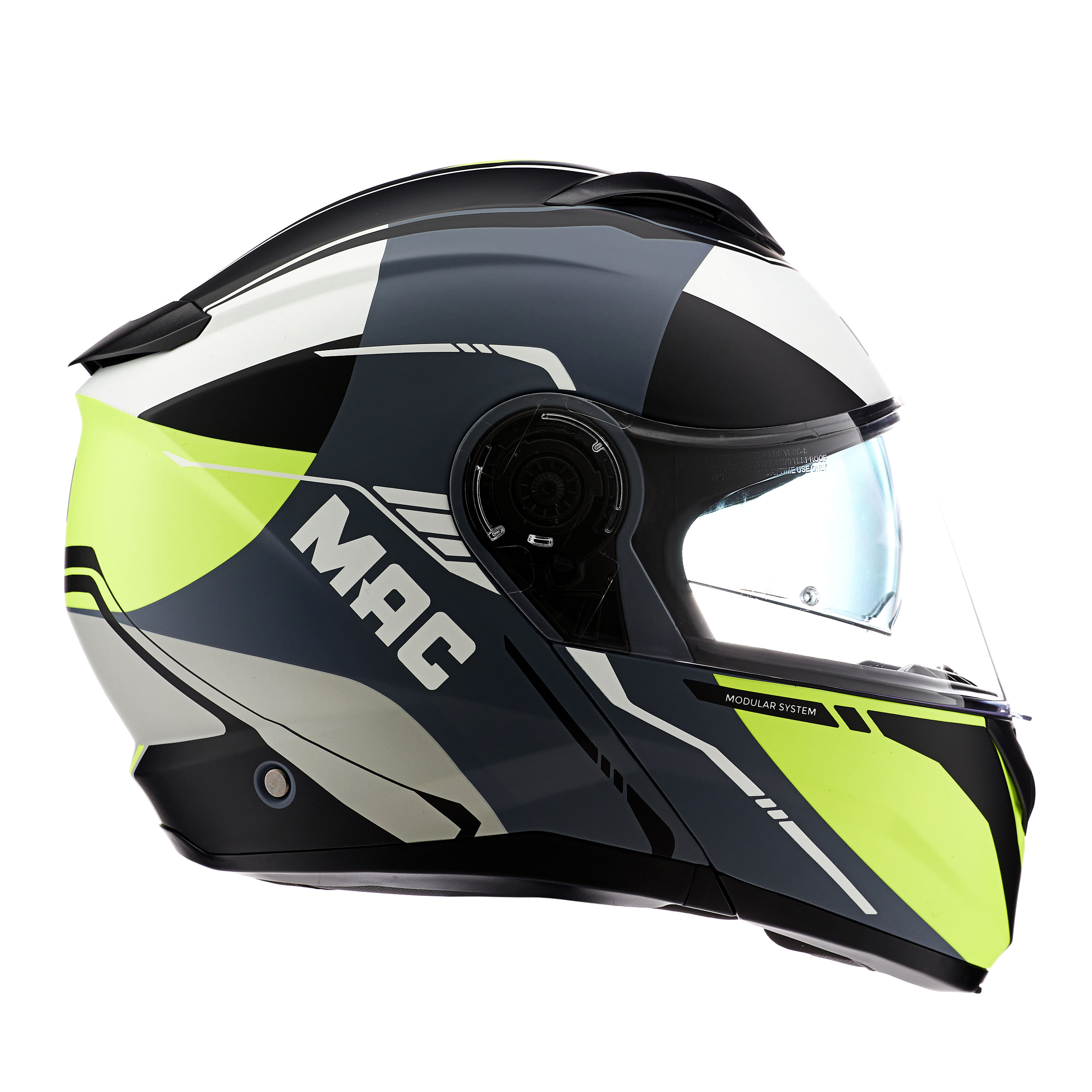 Casco MAC 908 Rock Circle Amarillo / Gris / Mate