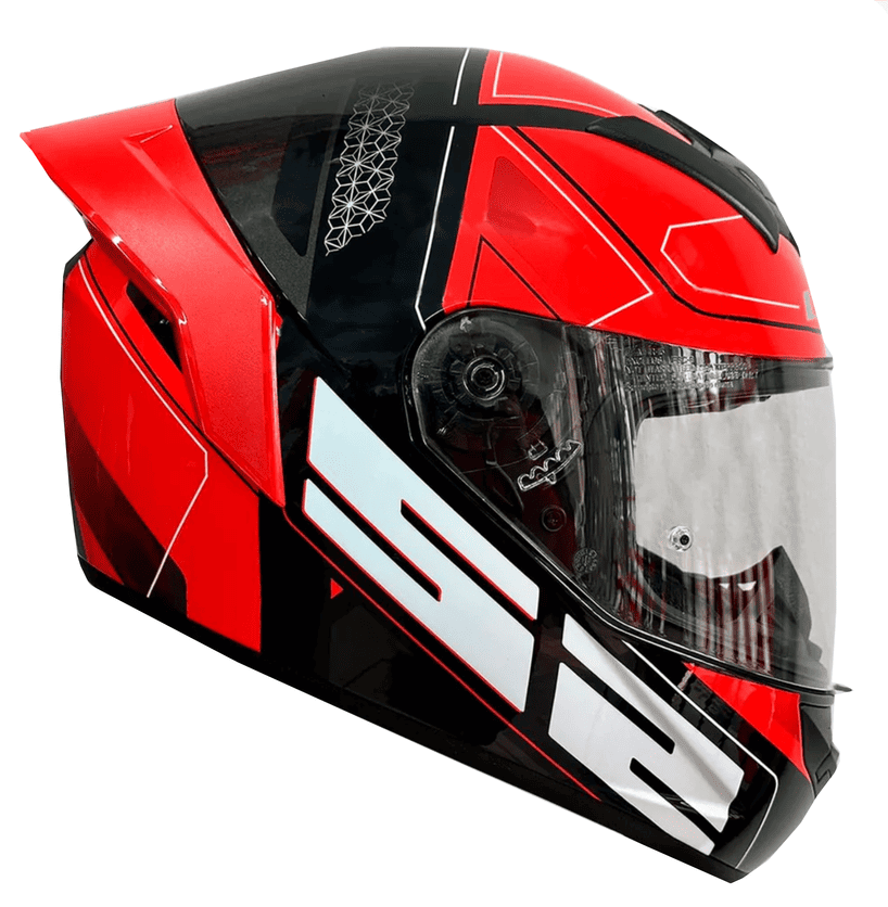 Casco LS2 352 Rookie Ultra Negro / Rojo / Mate