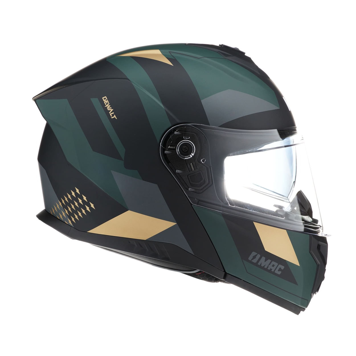 Casco MAC 166 Blaze Gewalt Verde / Dorado / Mate