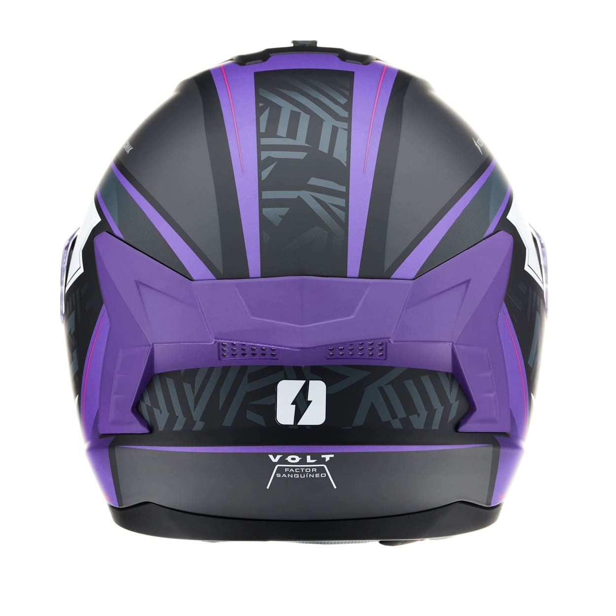 Casco MAC 070 Volt Komak Negro / Violeta / Mate