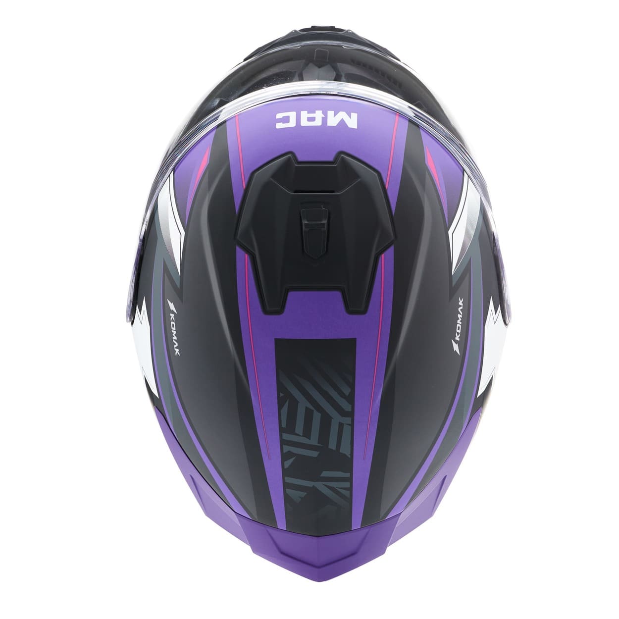 Casco MAC 070 Volt Komak Negro / Violeta / Mate