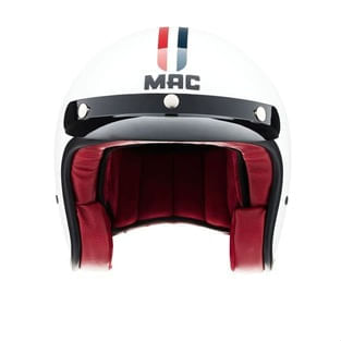 Casco MAC 181 Bowie Rain Blanco / Negro / Brillo