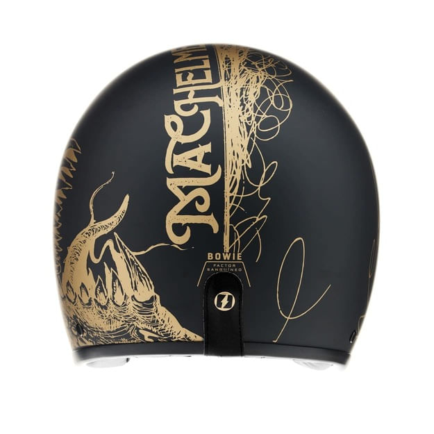 Casco MAC 181 Bowie Nekrus Negro / Dorado / Brillo