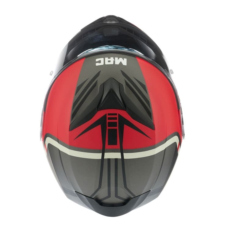 Casco MAC 908 Rock Albarn Negro / Rojo / Mate