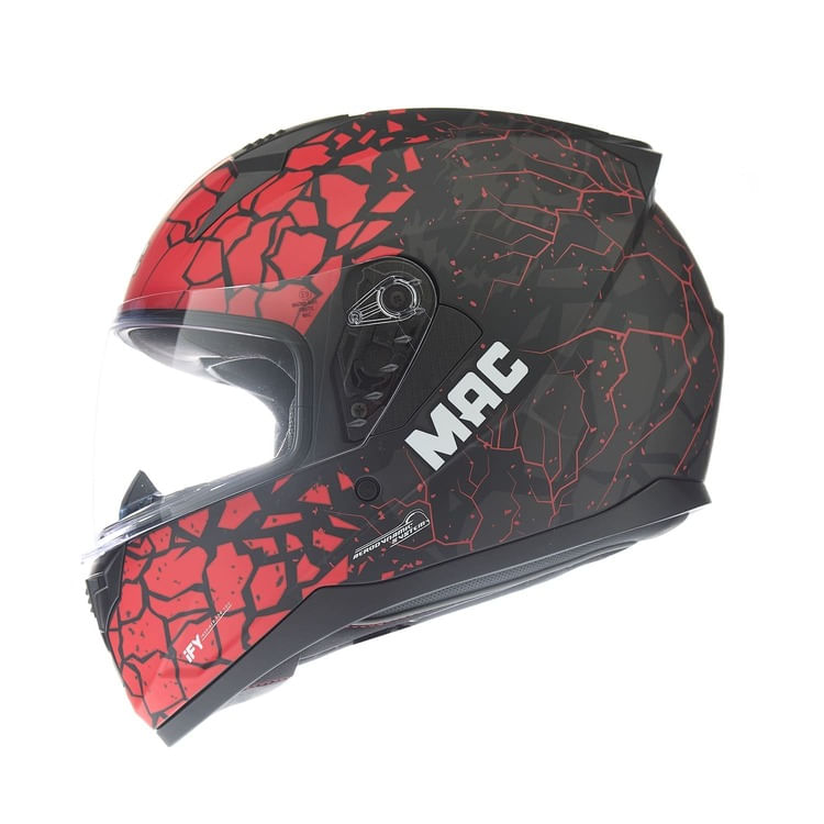 Casco MAC M67 Bass Krampus Negro / Rojo / Mate