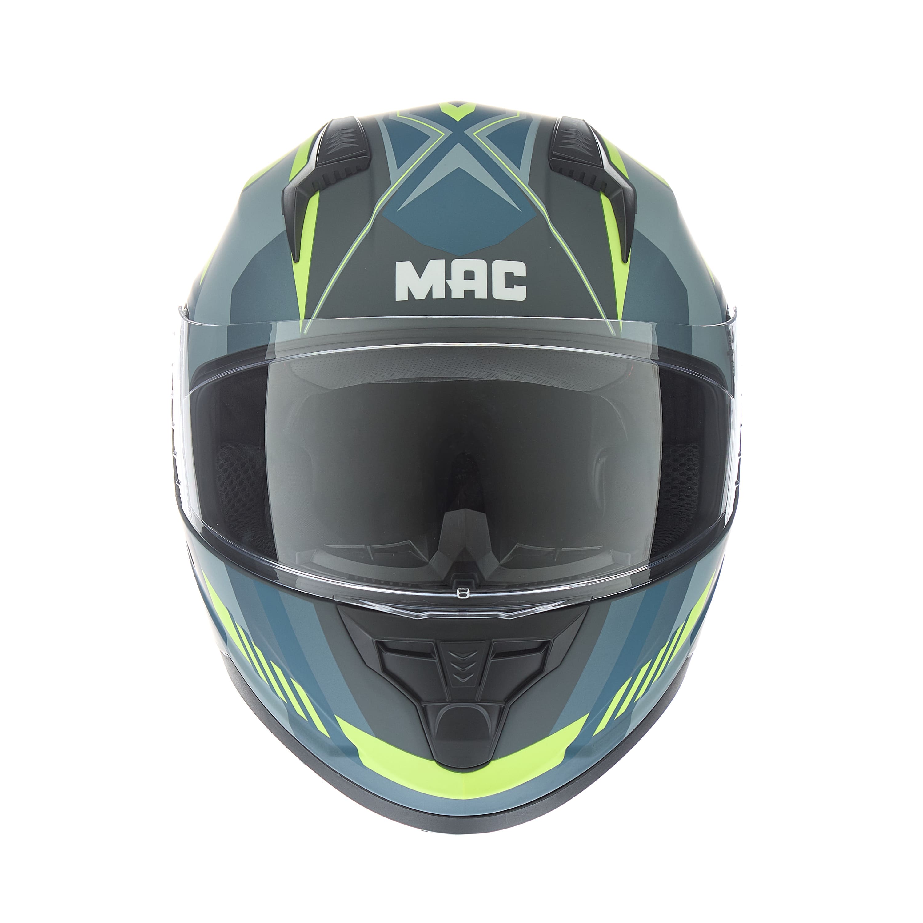 Casco MAC M67 Bass Weez Amarillo / Azul / Mate