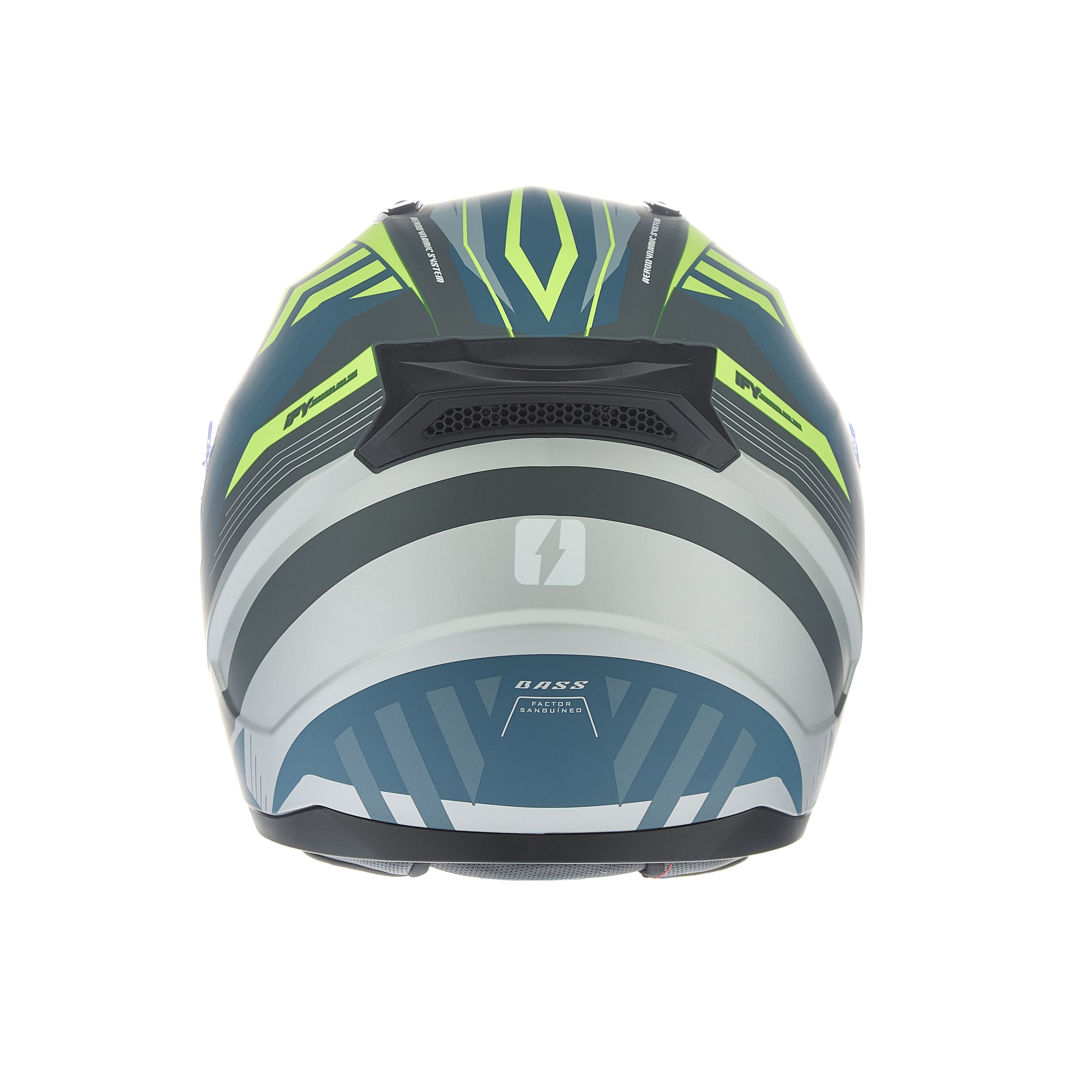 Casco MAC M67 Bass Weez Amarillo / Azul / Mate