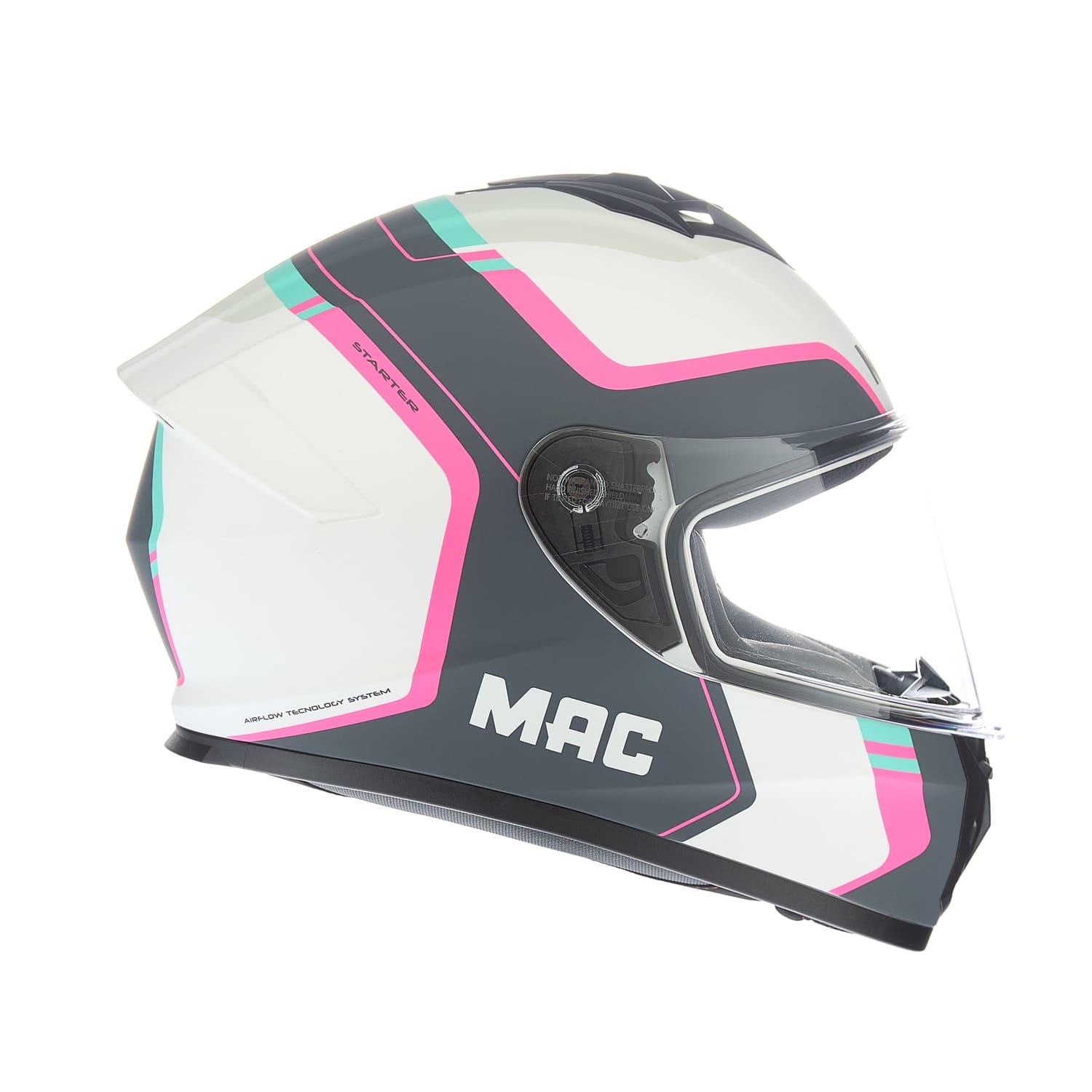 Casco MAC 801 Starter Qurbik Blanco / Rosa / Mate