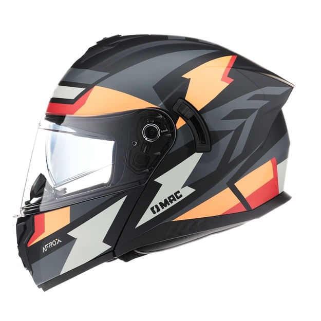 Casco MAC 166 Blaze Afrox Negro / Naranja / Mate