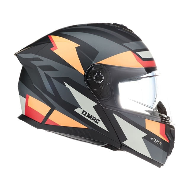 Casco MAC 166 Blaze Afrox Negro / Naranja / Mate