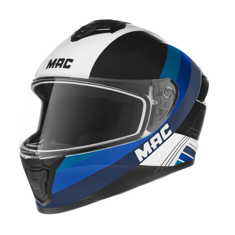 Casco MAC 801 Starter Winexzor Negro / Azul / Mate