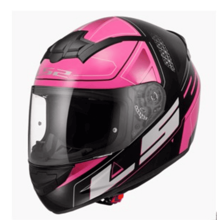 Casco LS2 352 Rookie Ultra Negro / Rosa / Brillo
