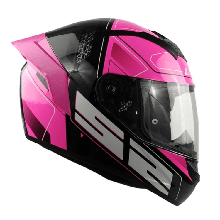 Casco LS2 352 Rookie Ultra Negro / Rosa / Brillo