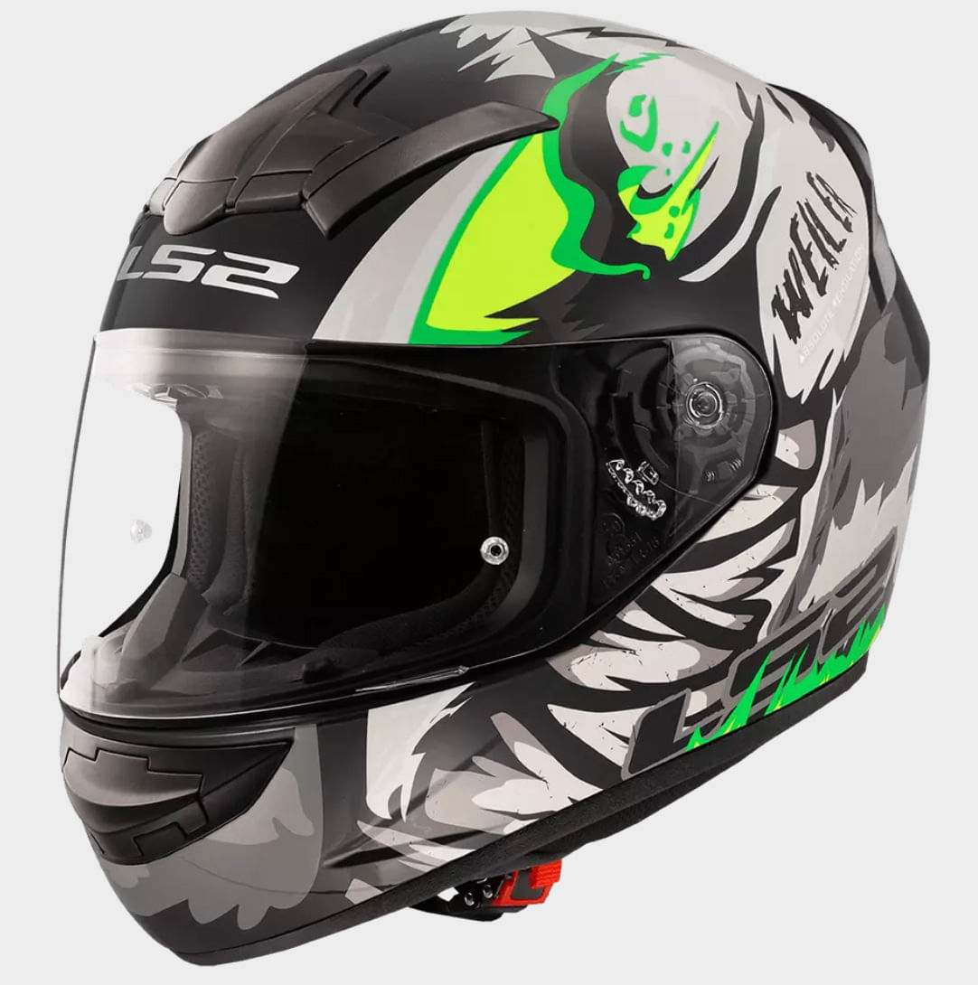 Casco LS2 352 Rookie Weiler Gris / Negro / Brillo
