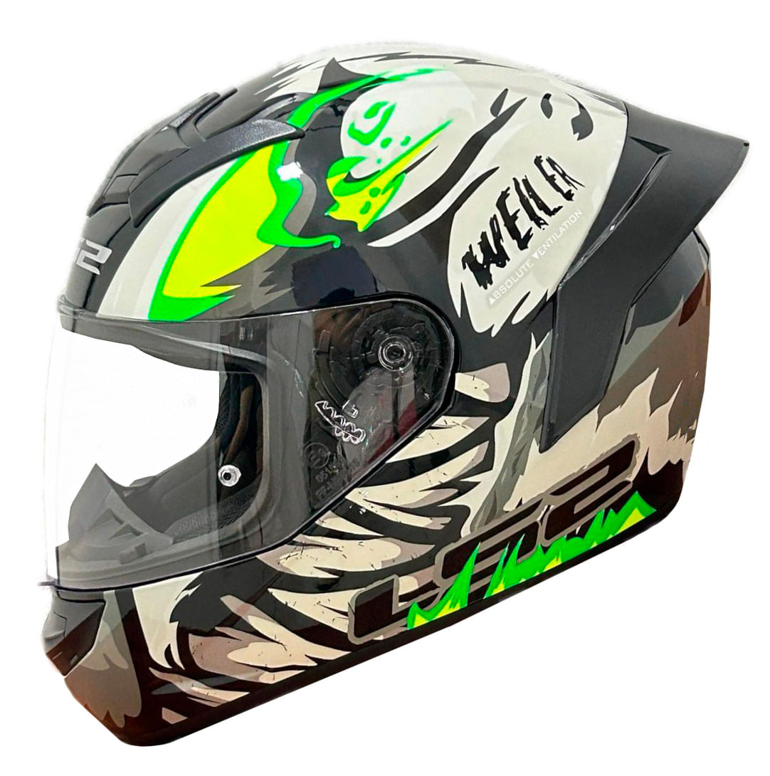 Casco LS2 352 Rookie Weiler Gris / Negro / Brillo