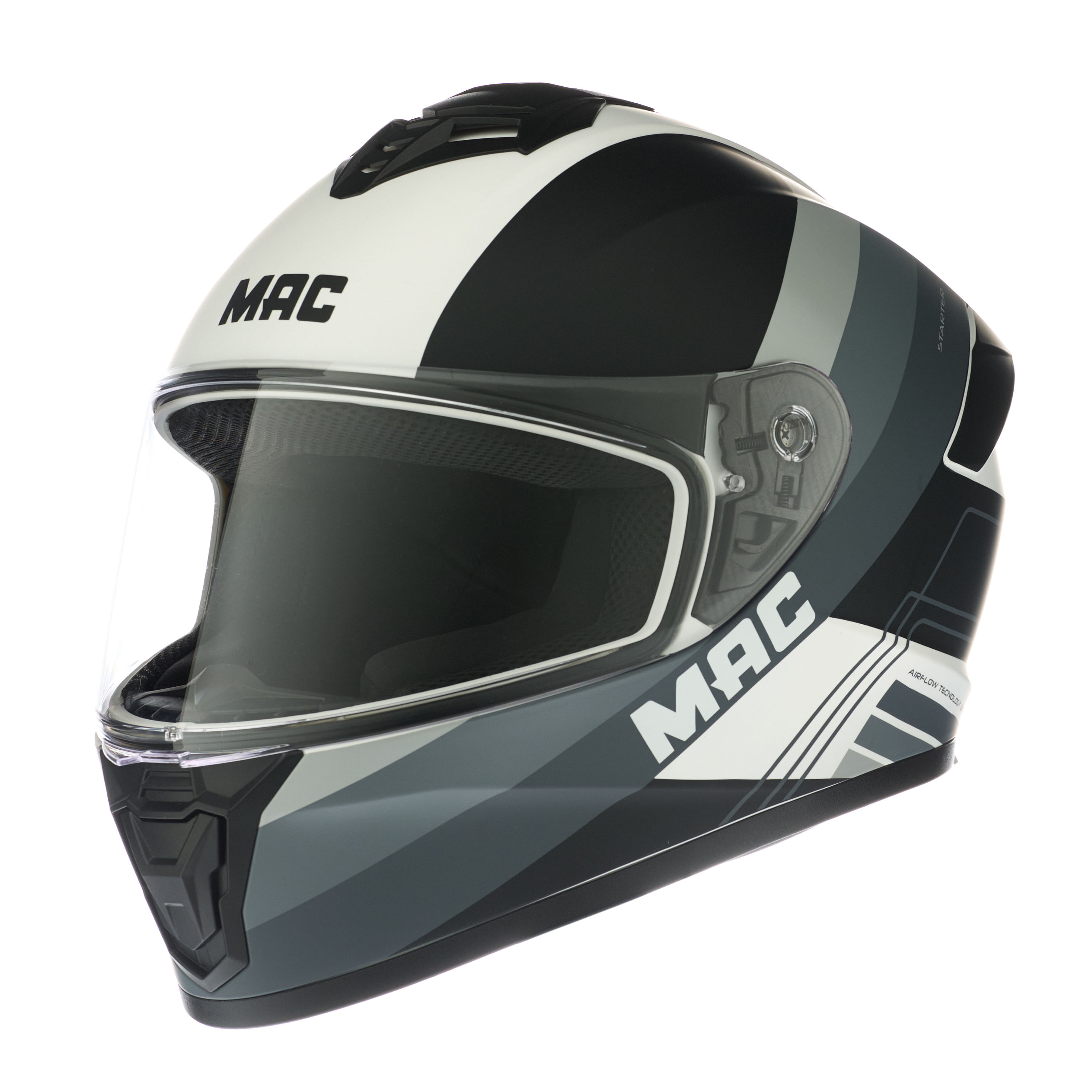 Casco MAC 801 Starter Winexzor Negro / Gris / Mate