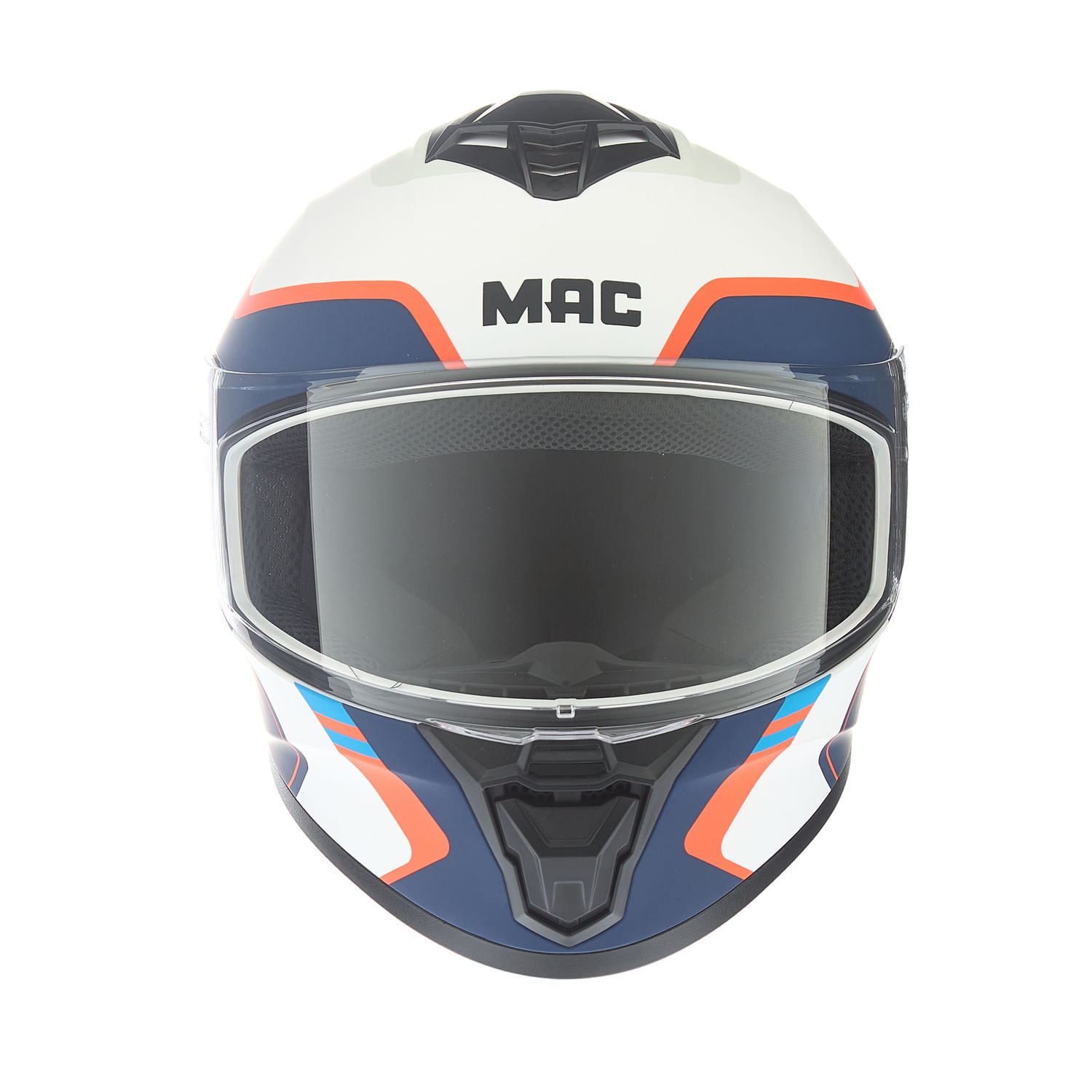 Casco MAC 801 Starter Qurbik Blanco / Azul / Mate