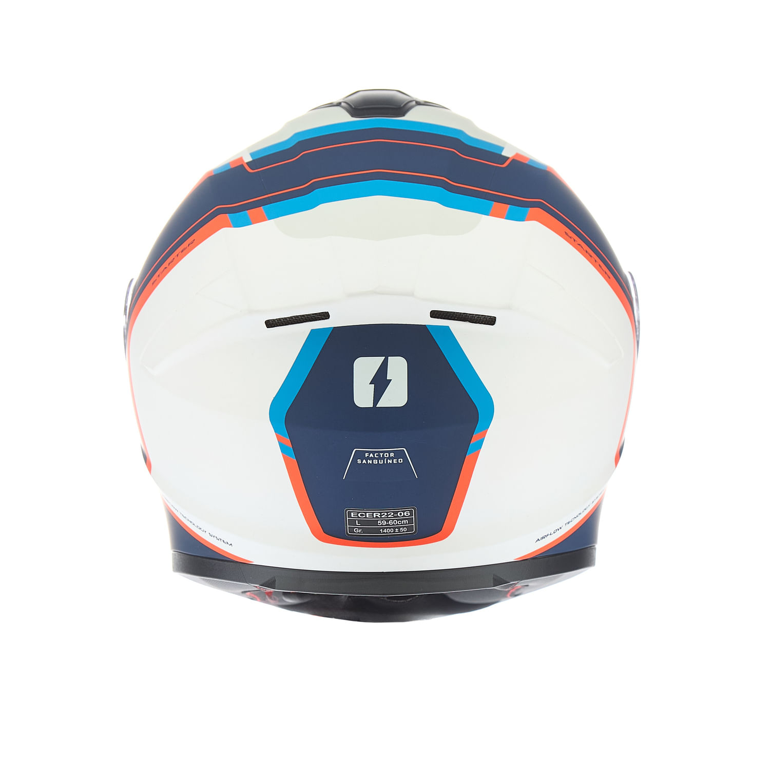 Casco MAC 801 Starter Qurbik Blanco / Azul / Mate