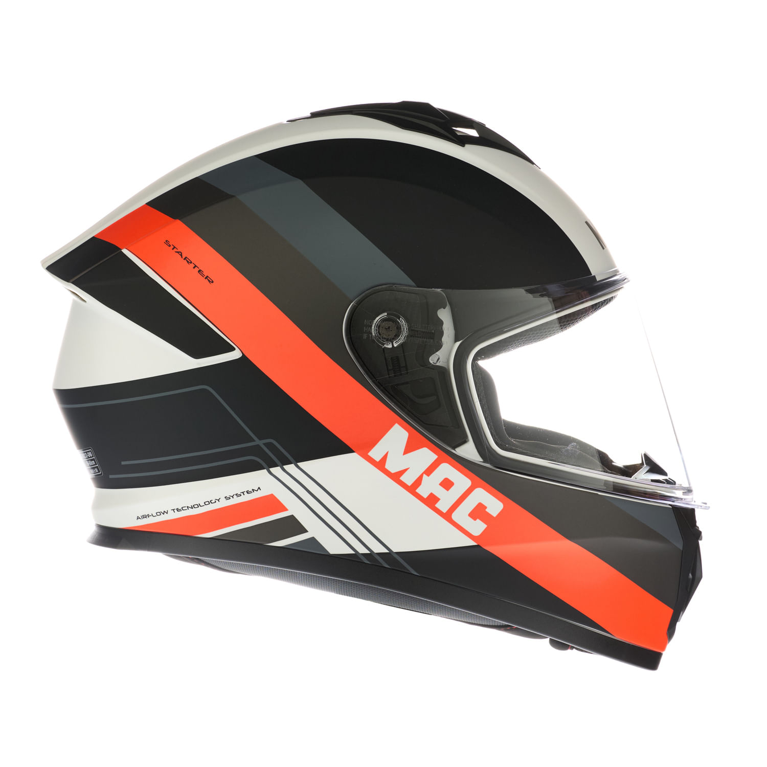 Casco MAC 801 Starter Winexzor Negro / Blanco / Mate