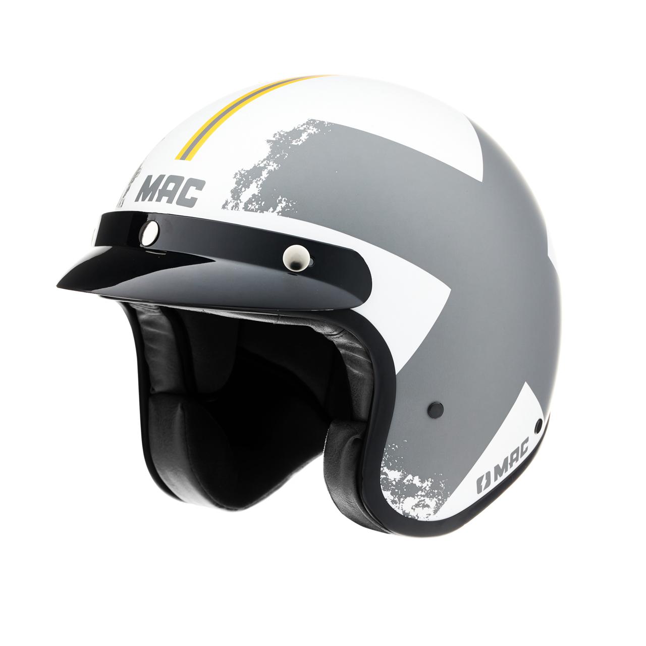 Casco MAC 181 Bowie X Blanco / Gris / Mate