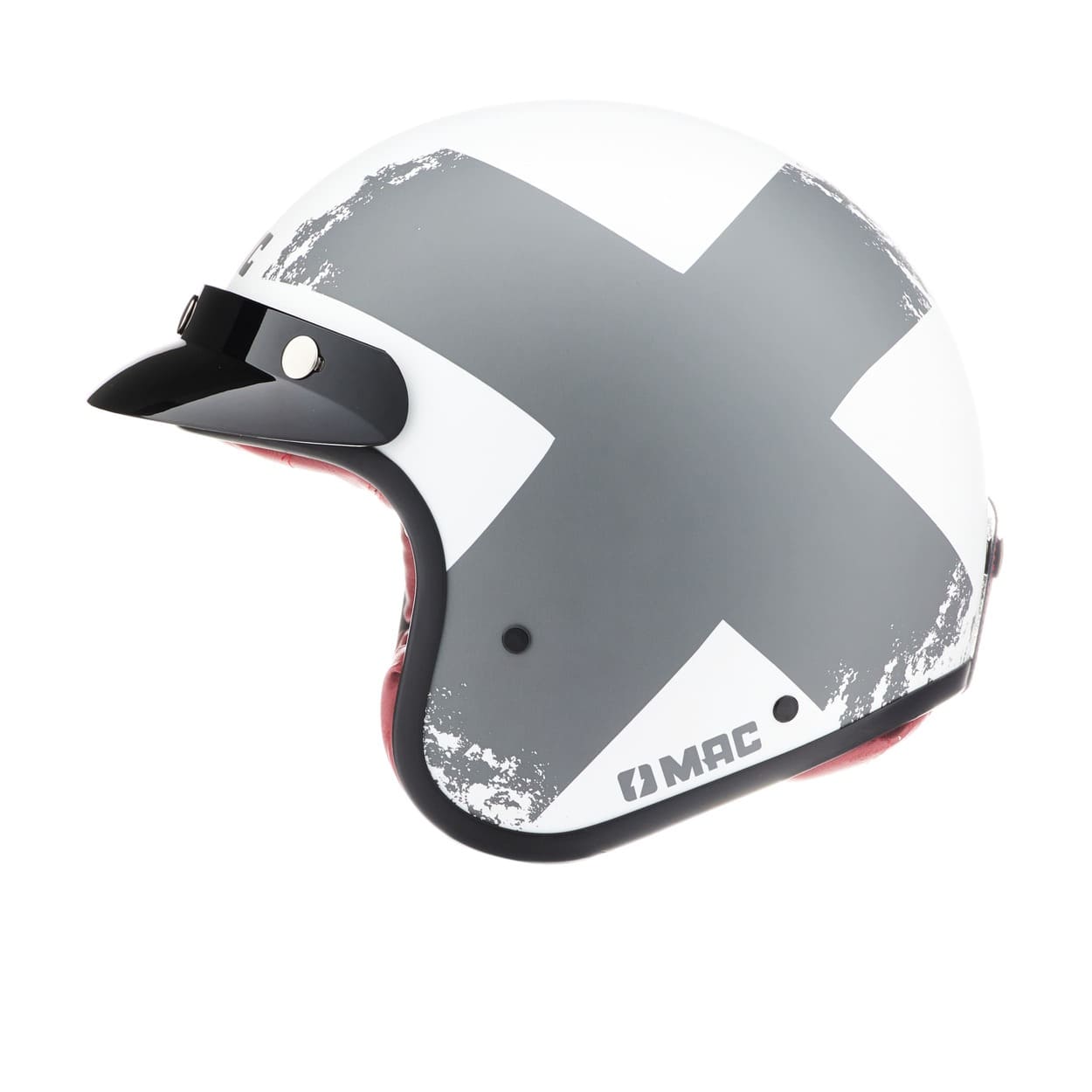 Casco MAC 181 Bowie X Blanco / Gris / Mate