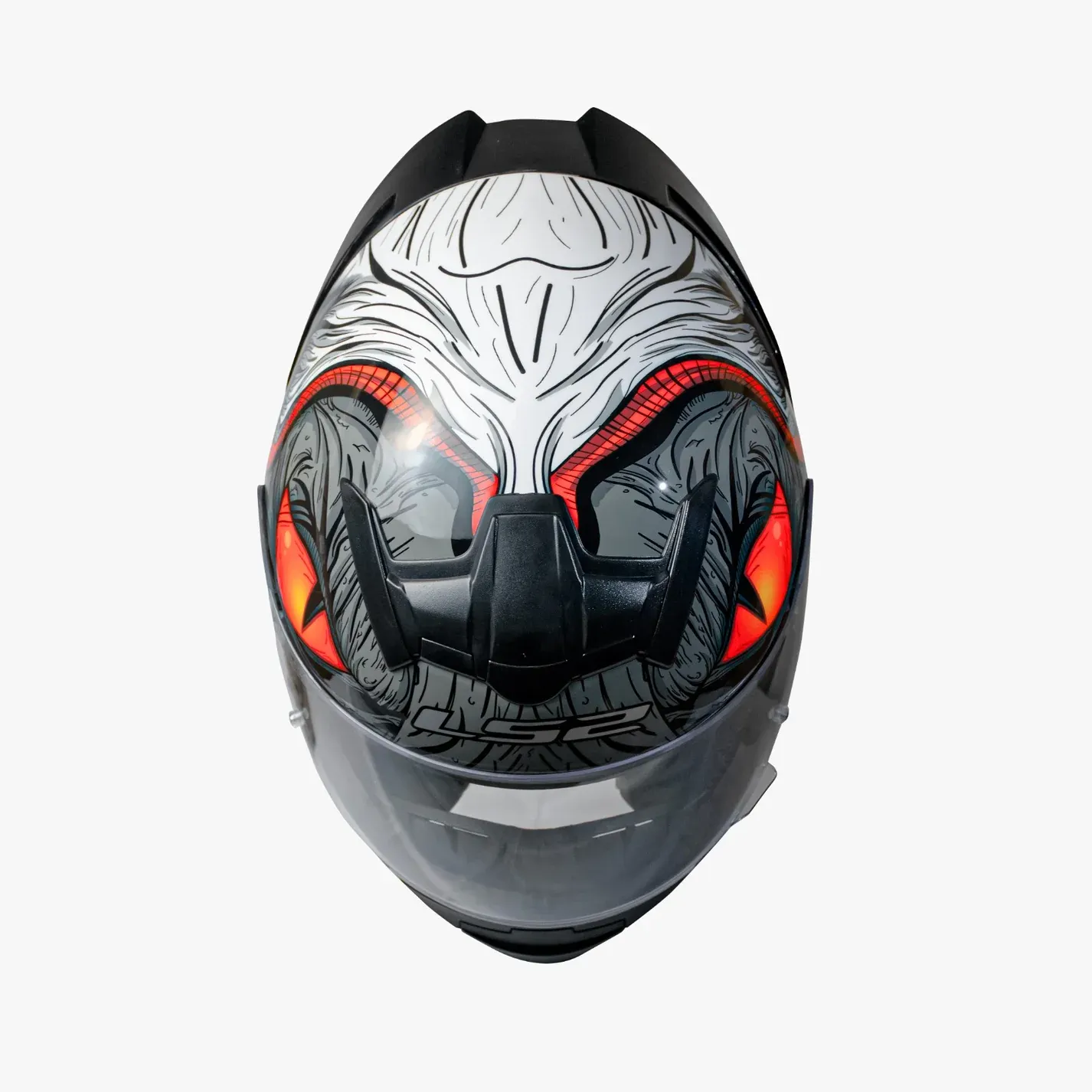 Casco LS2 352 Rookie Fizzle Negro / Rojo / Brillo