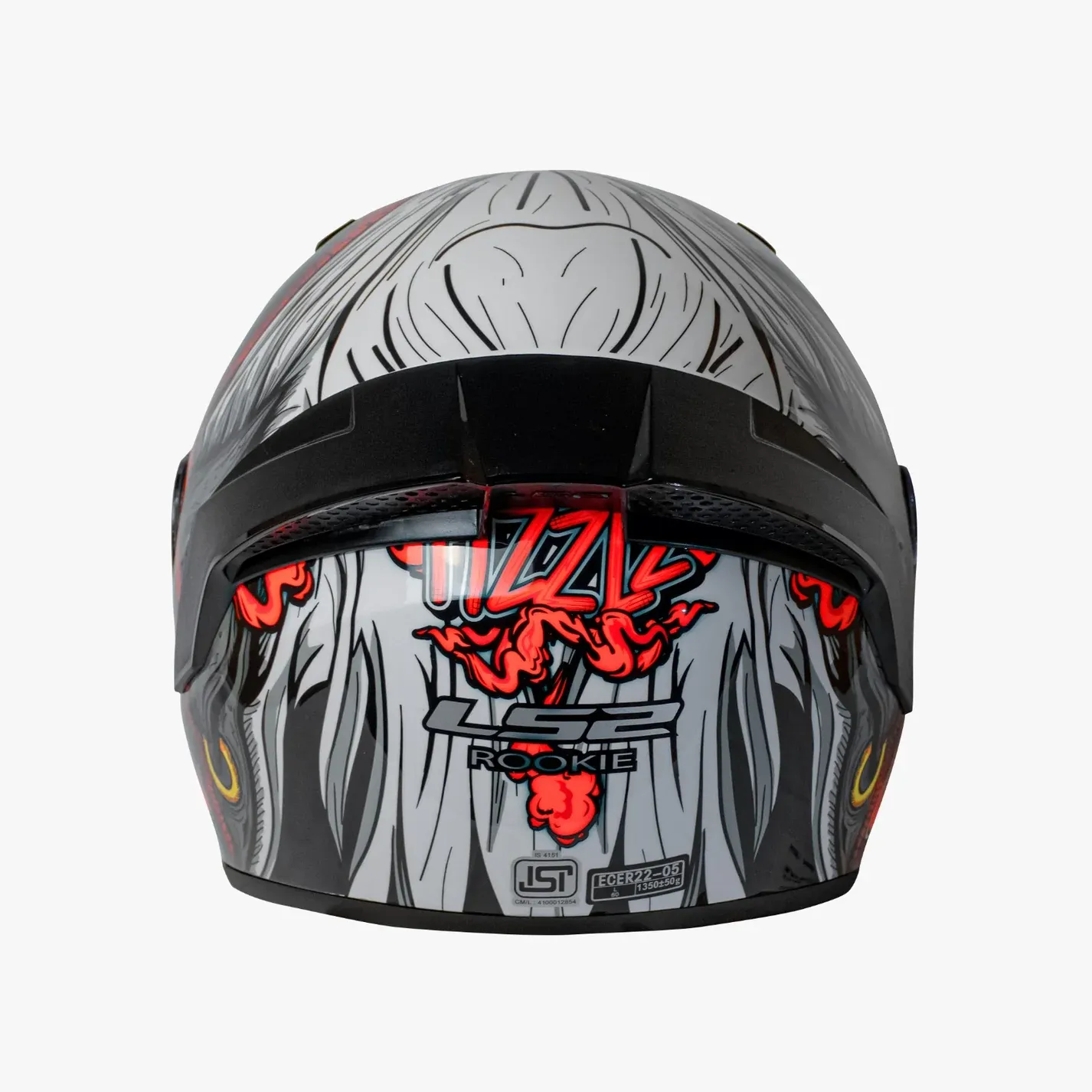 Casco LS2 352 Rookie Fizzle Negro / Rojo / Brillo
