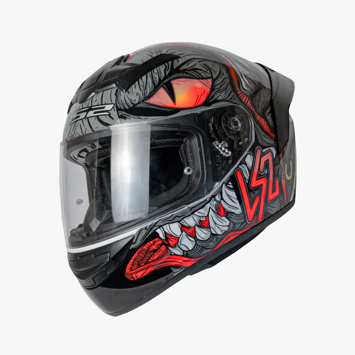 Casco LS2 352 Rookie Fizzle Negro / Rojo / Brillo