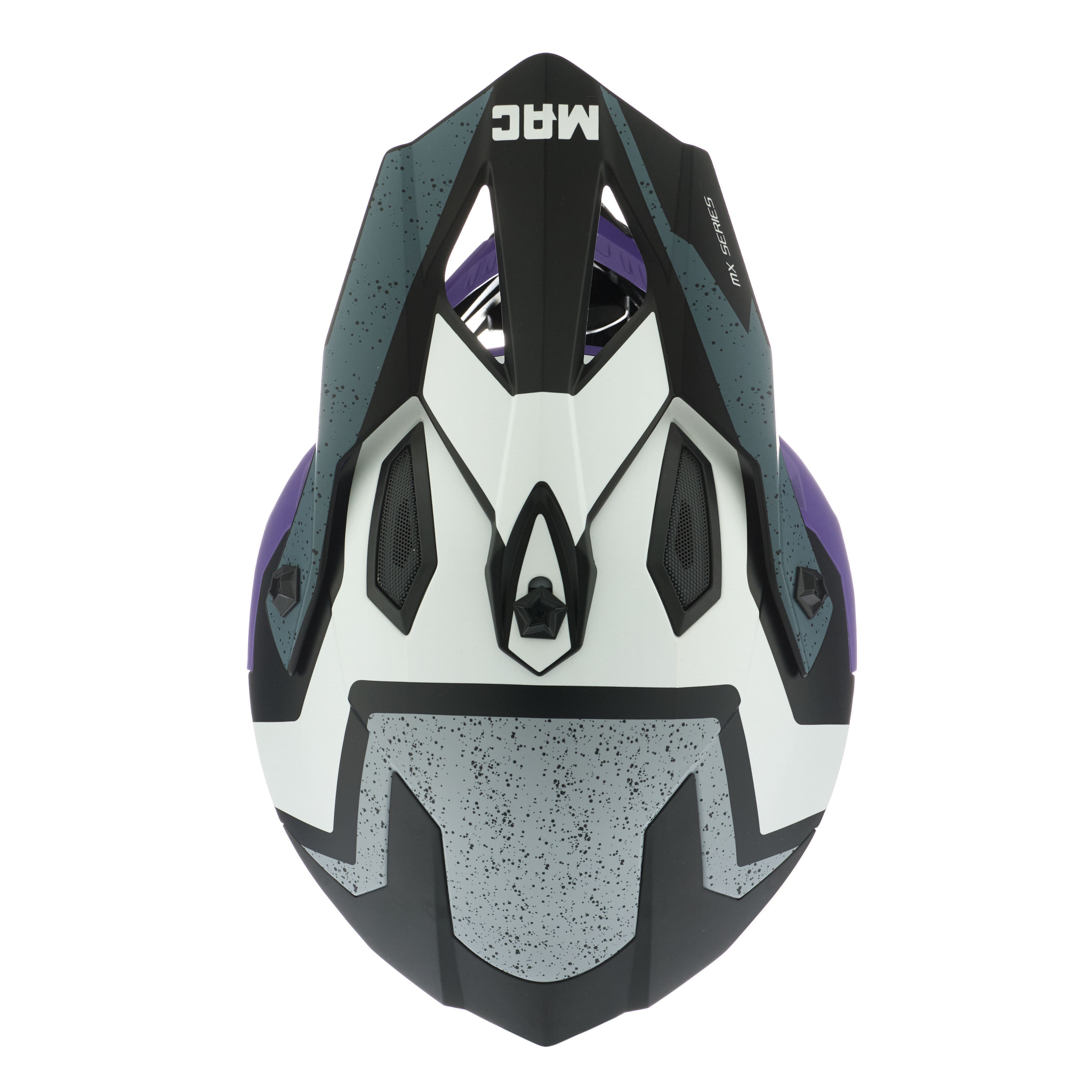 Casco MAC 609 Virtus Foster Blanco / Violeta / Mate