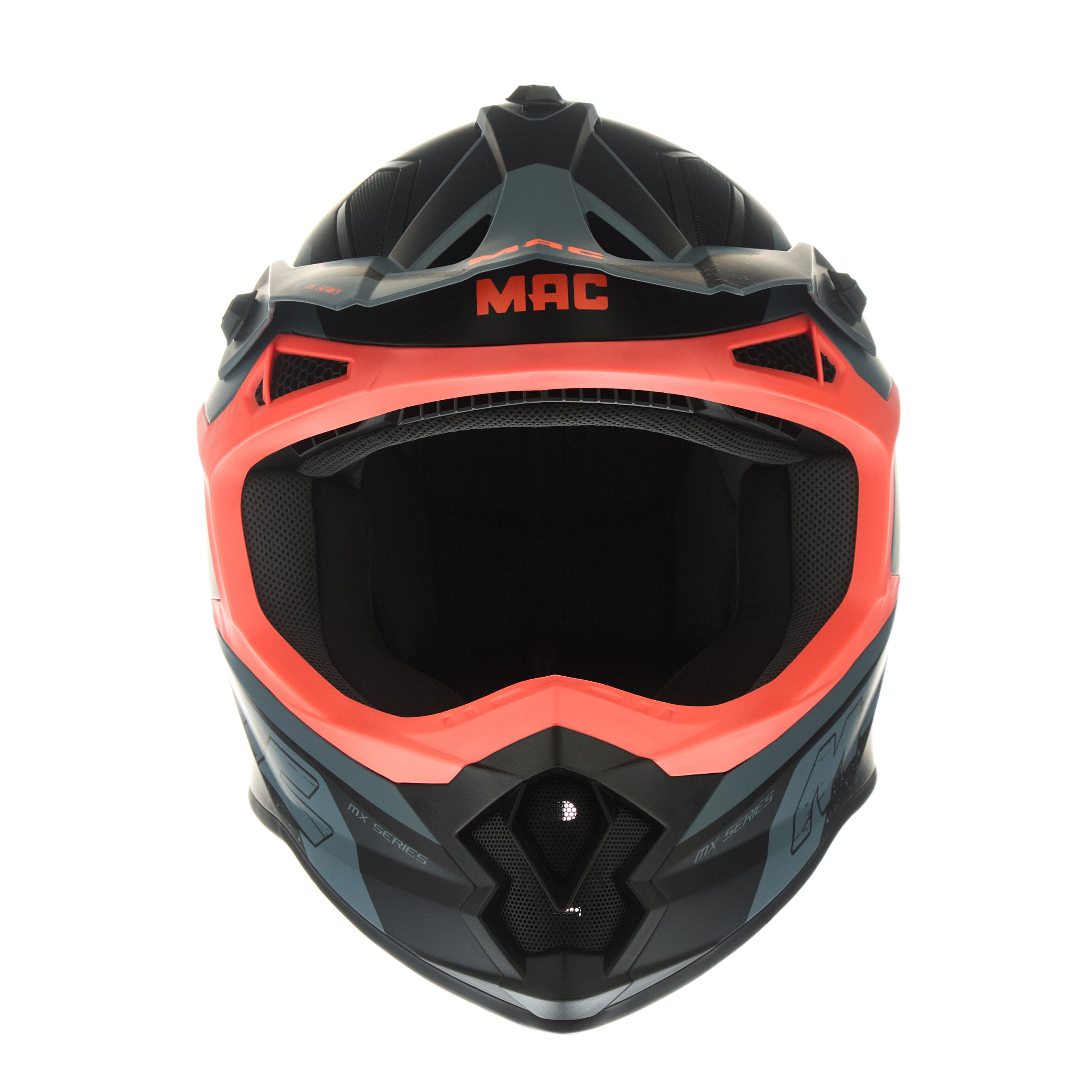 Casco MAC 609 Virtus Foster Negro / Naranja / Mate