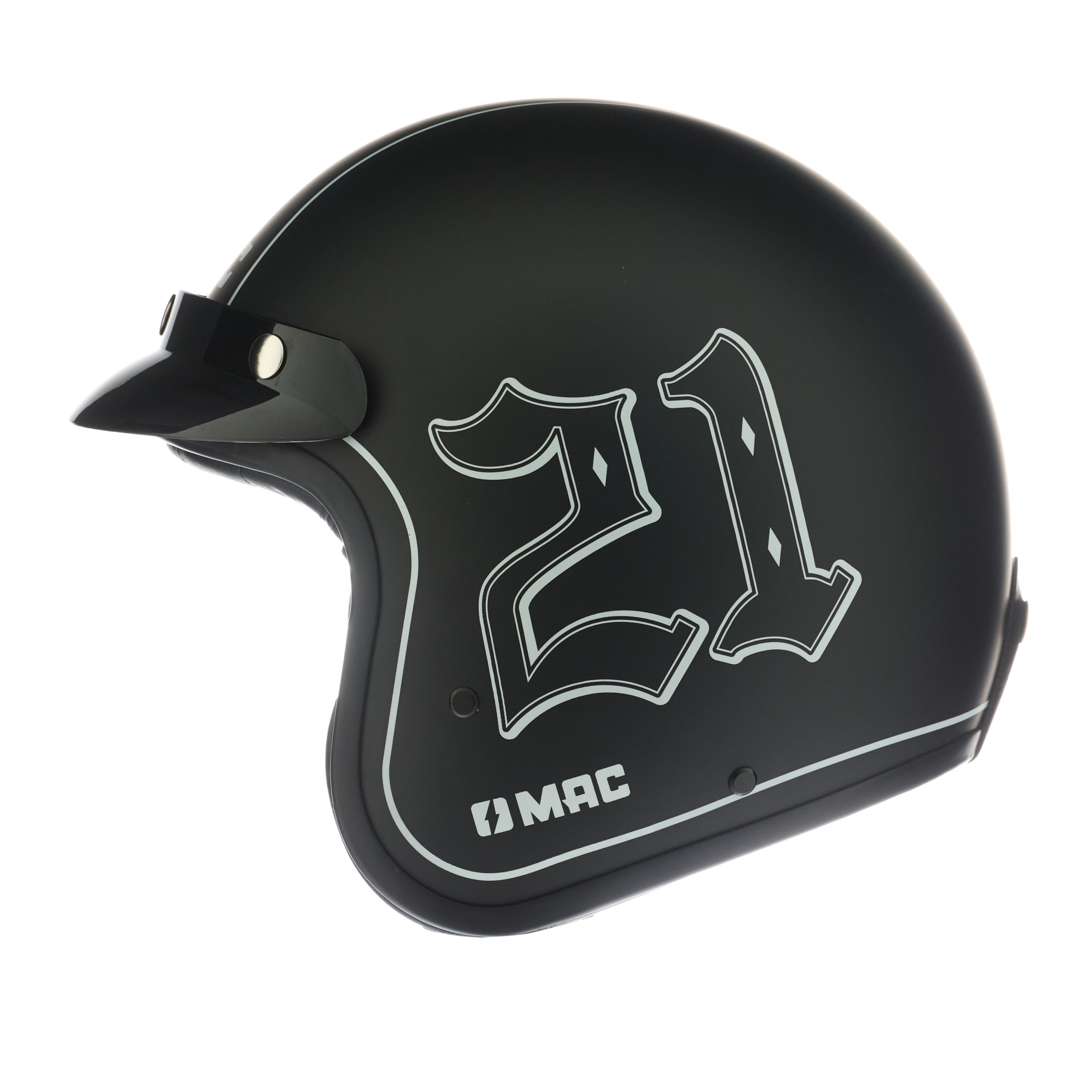 Casco MAC 181 Bowie Twenty One Negro / Mate