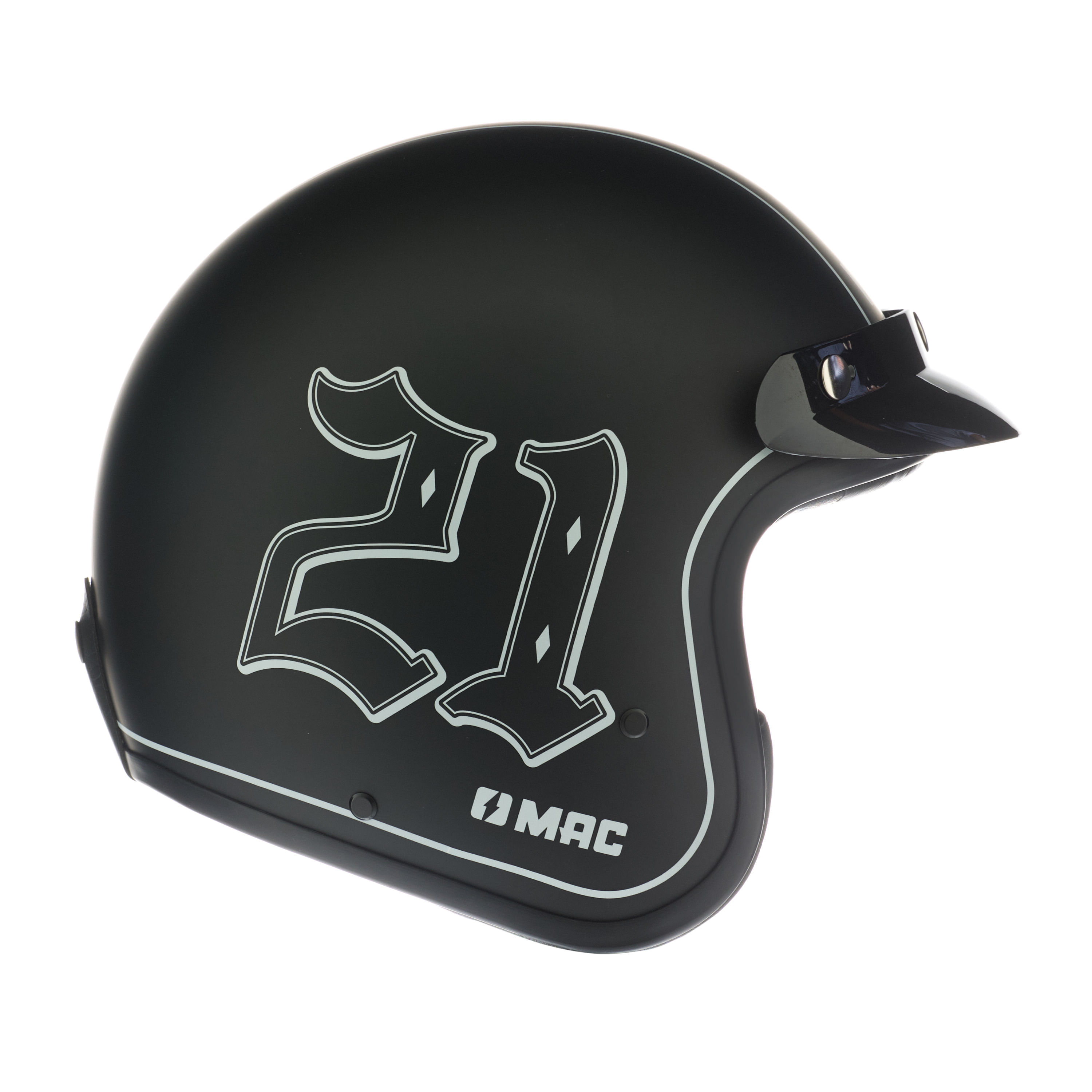 Casco MAC 181 Bowie Twenty One Negro / Mate