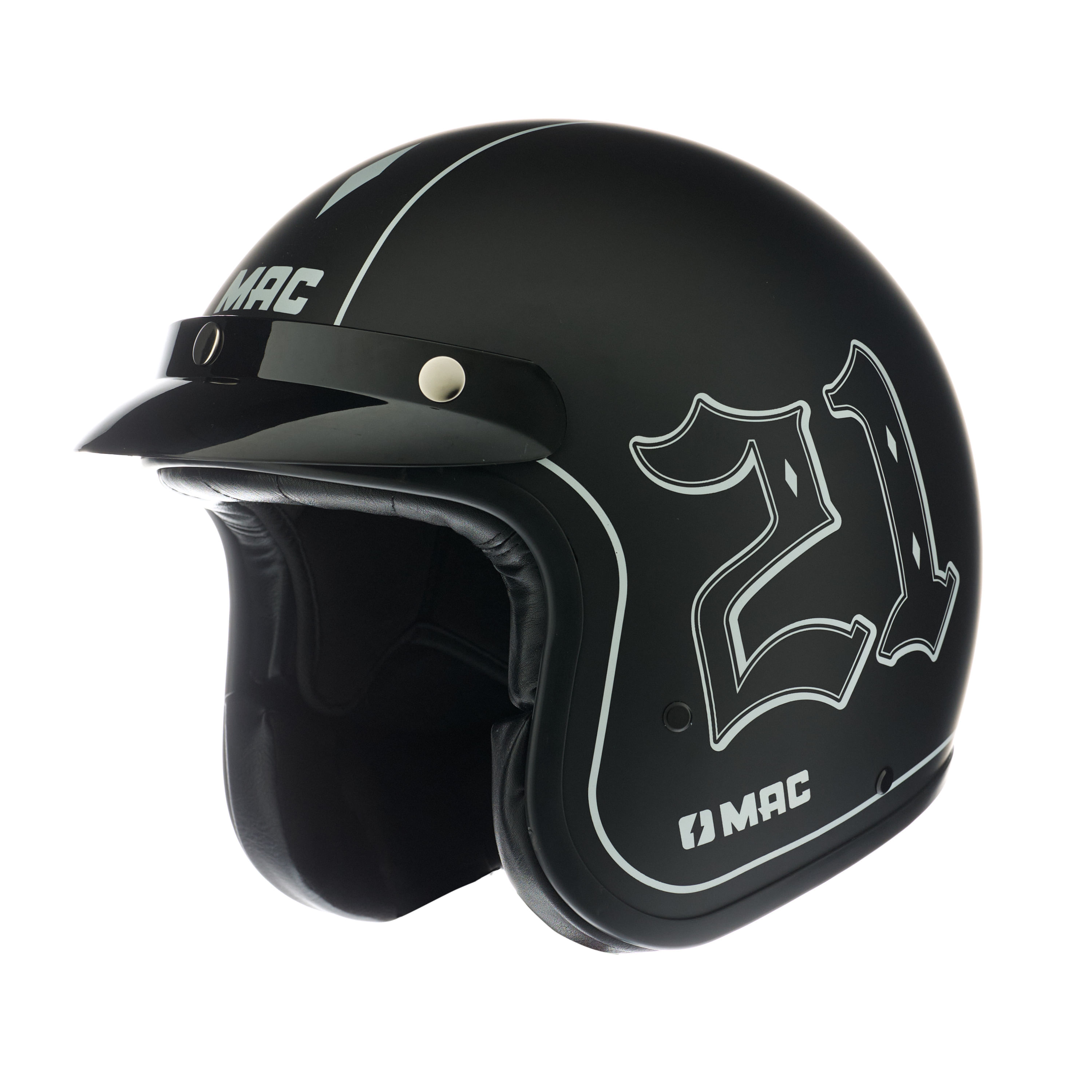 Casco MAC 181 Bowie Twenty One Negro / Mate