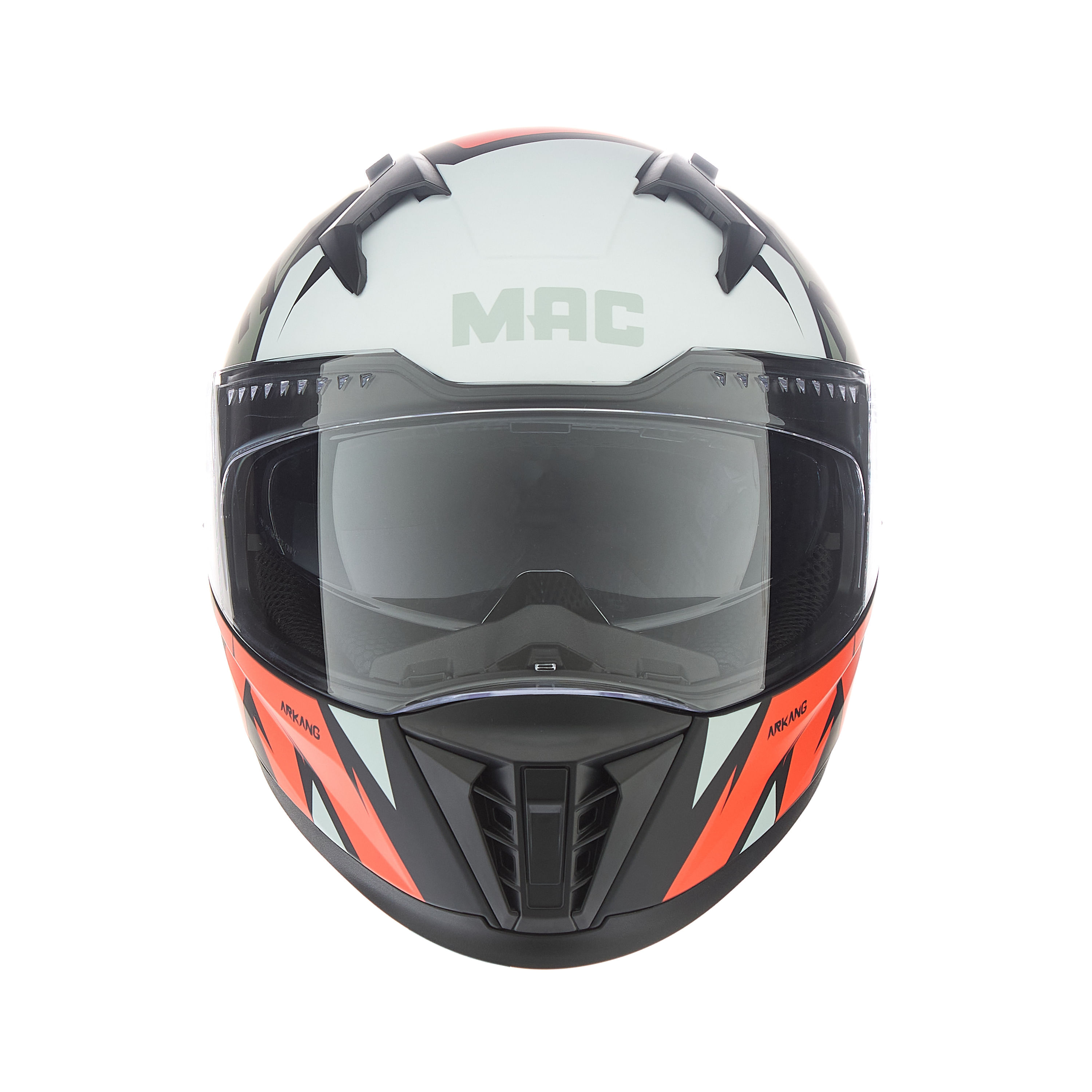 Casco MAC 069 Force Arkang Naranja / Gris / Mate