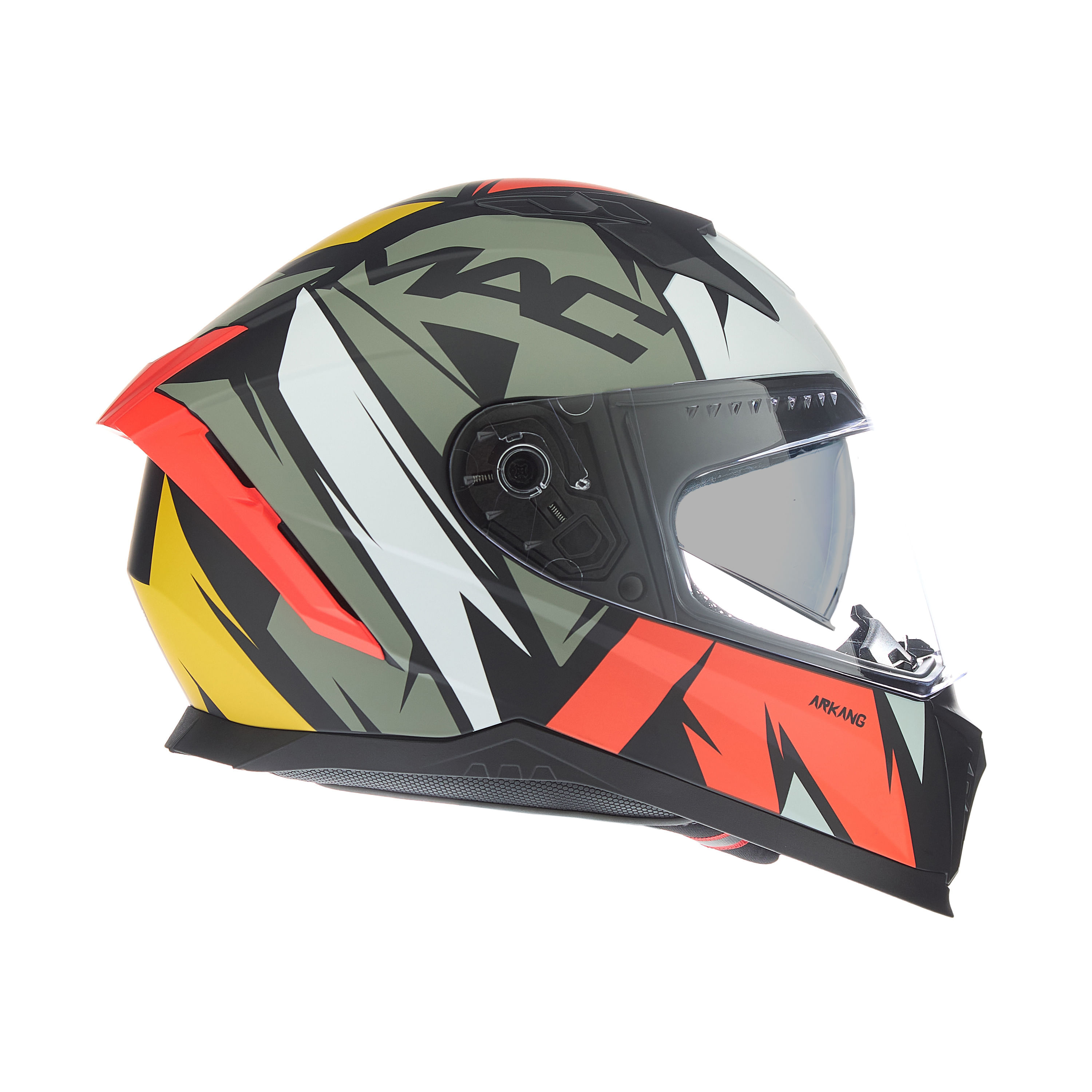 Casco MAC 069 Force Arkang Naranja / Gris / Mate