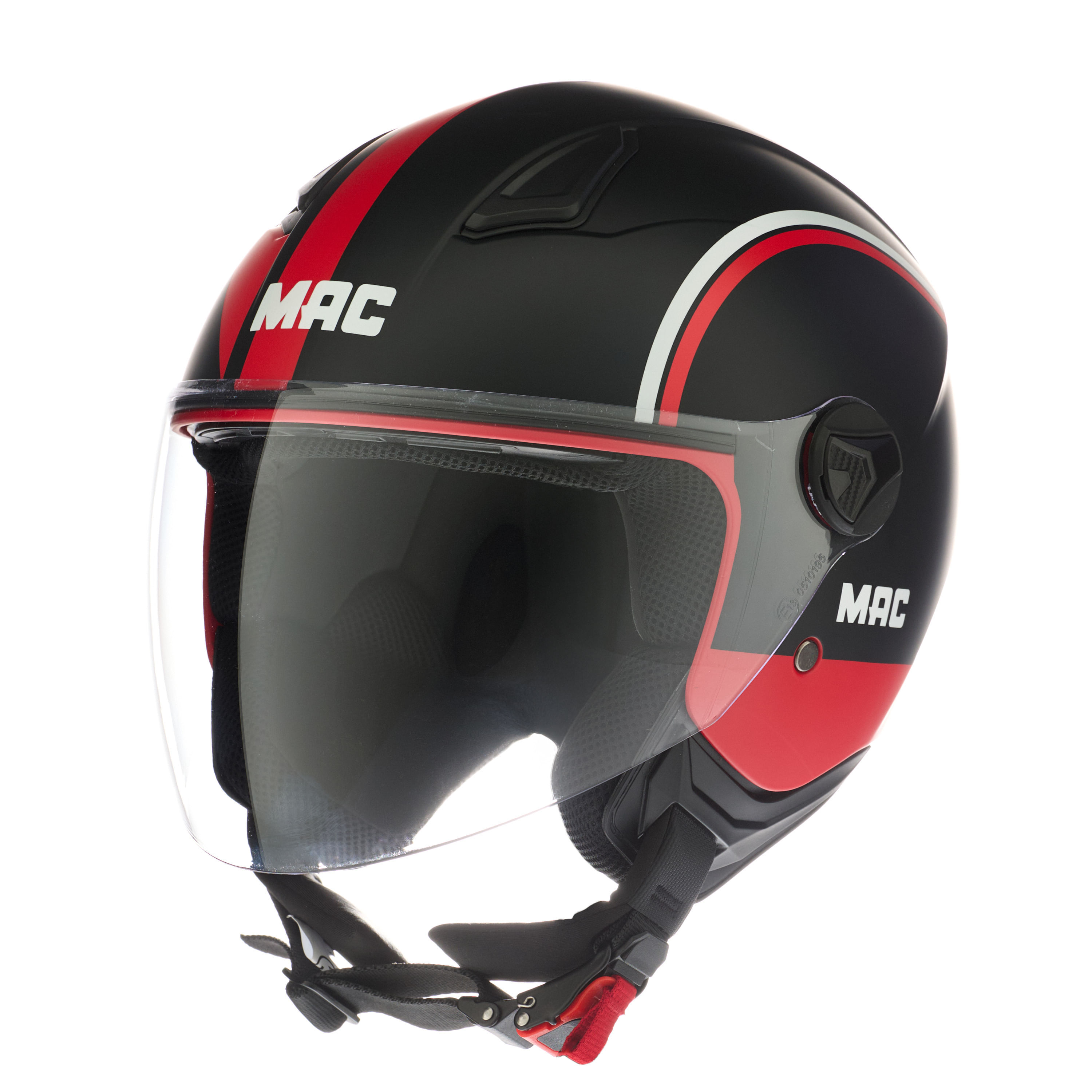 Casco MAC 721 Beat Five Negro / Plateado / Mate
